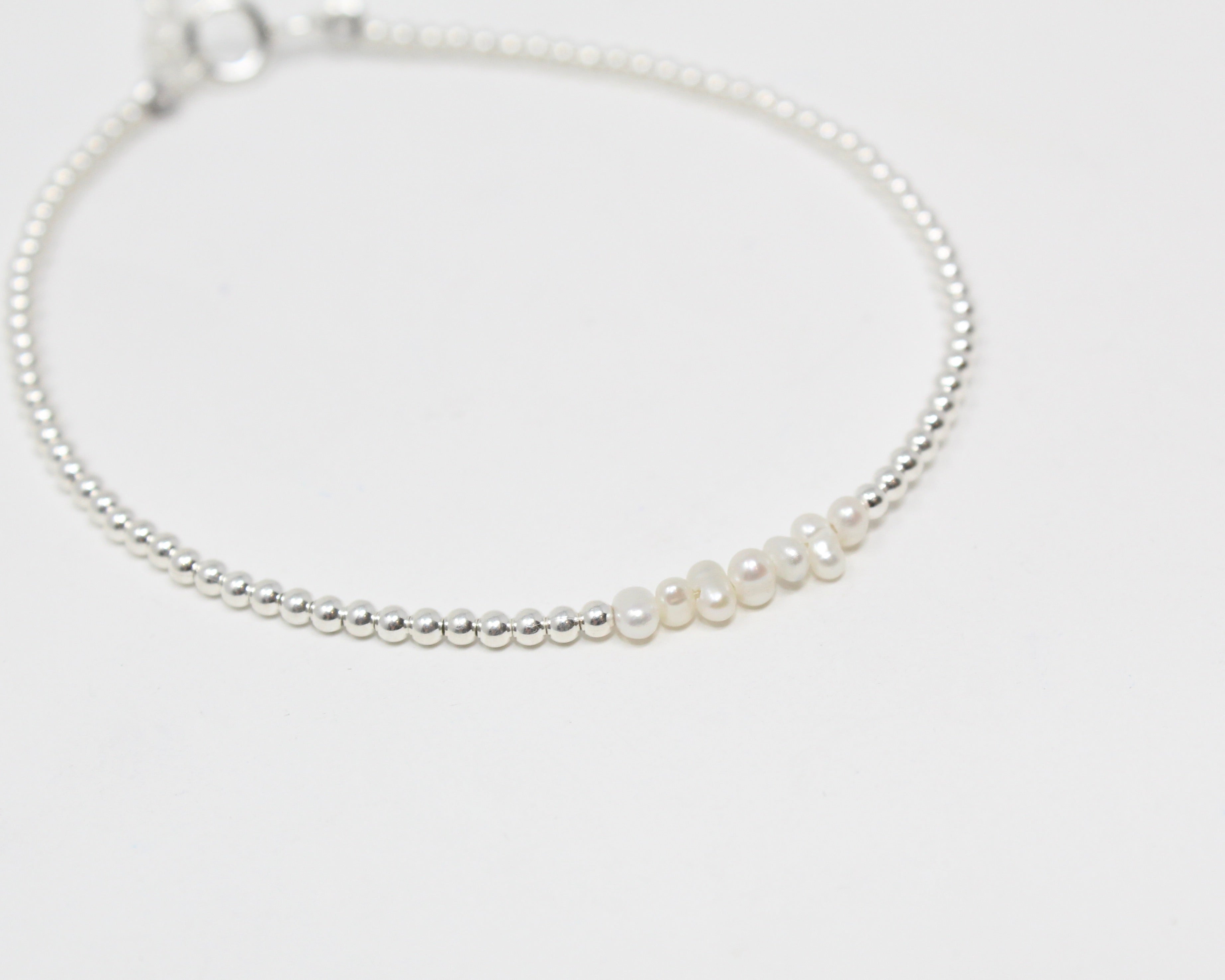 SPIRUL, bracelet argent sterling et perles.