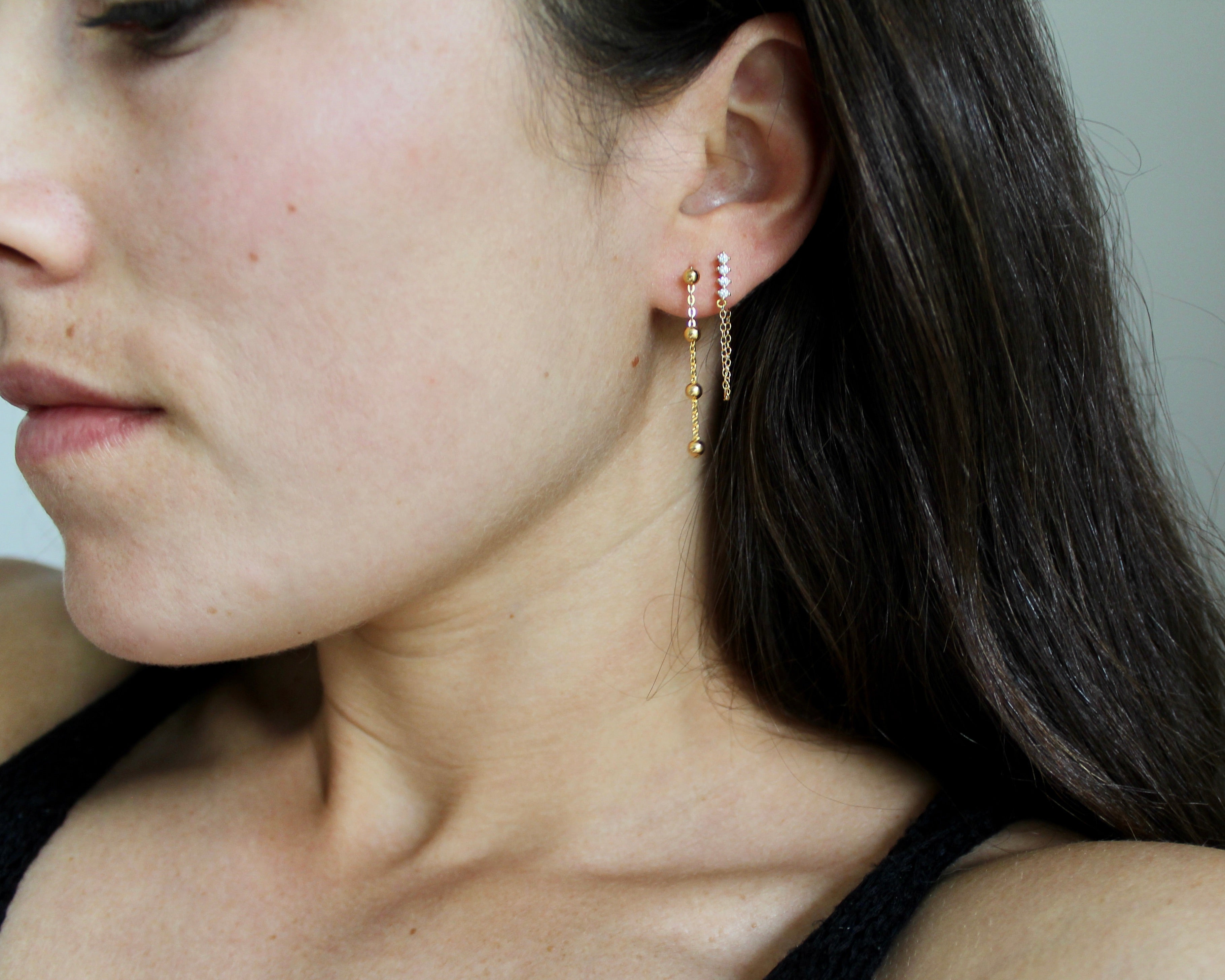 ZÉLI, boucles d'oreilles, or vermeil.