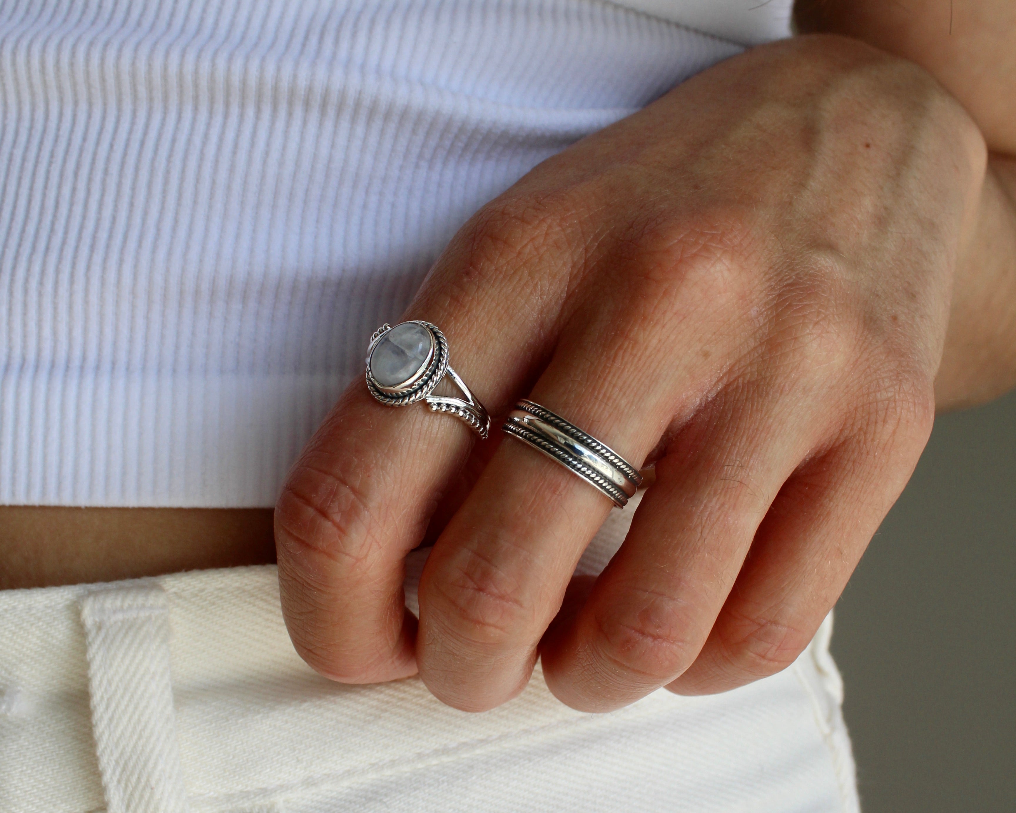 bhumi, bague argent sterling.