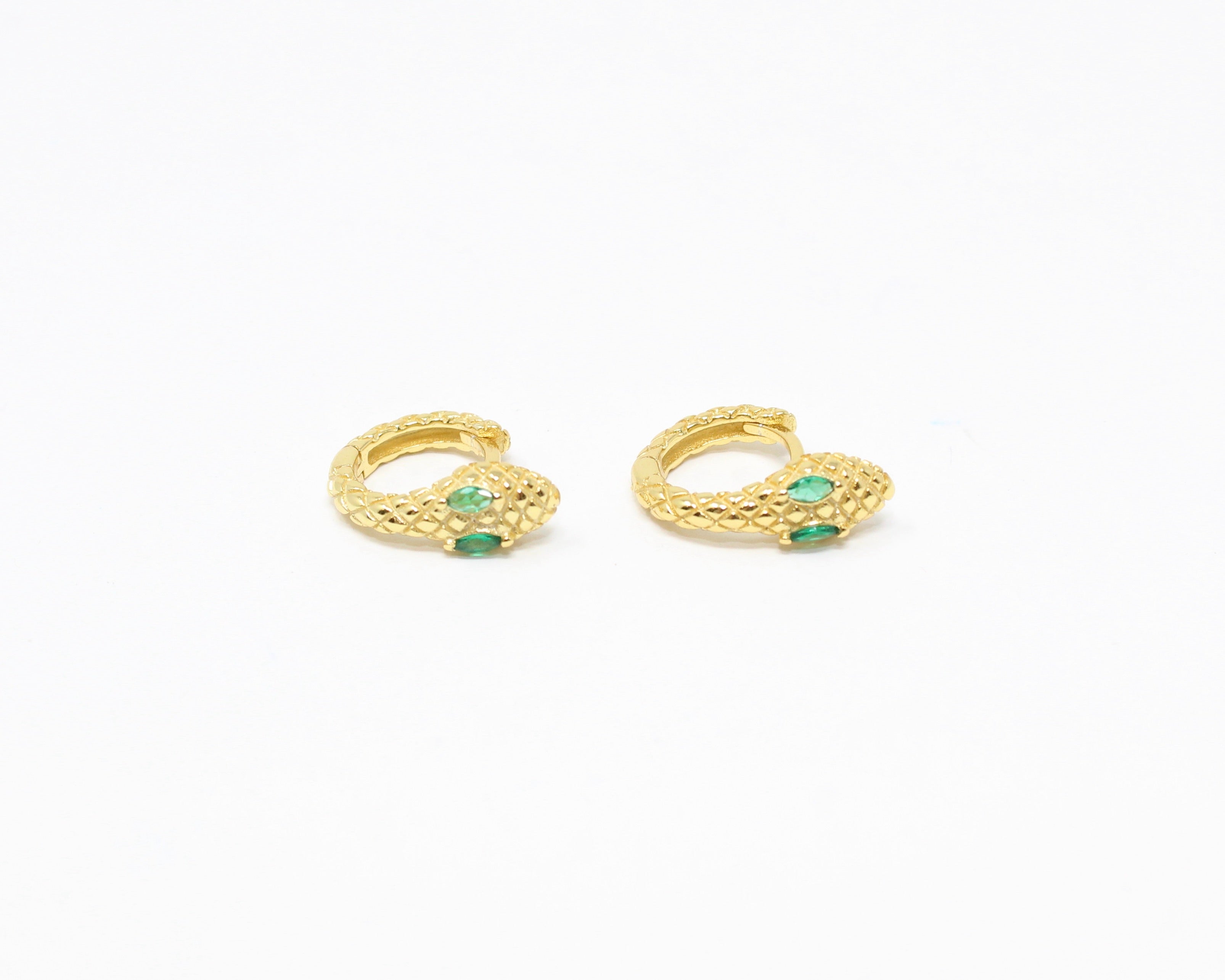 SERPENT, boucle d'oreille, or vermeil.