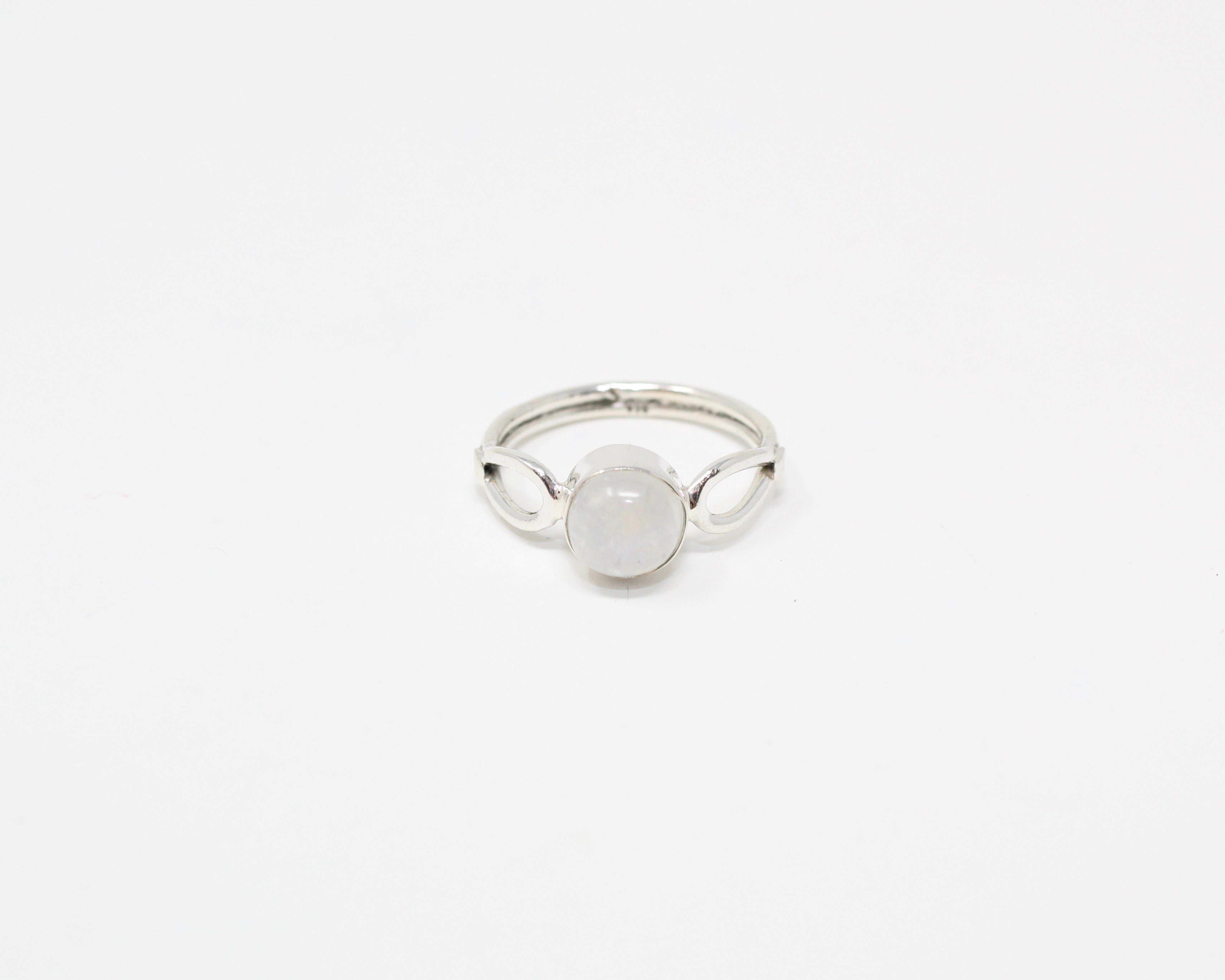 AMITIÉ, bague argent sterling et pierre semi-précieuse, pierre de lune.