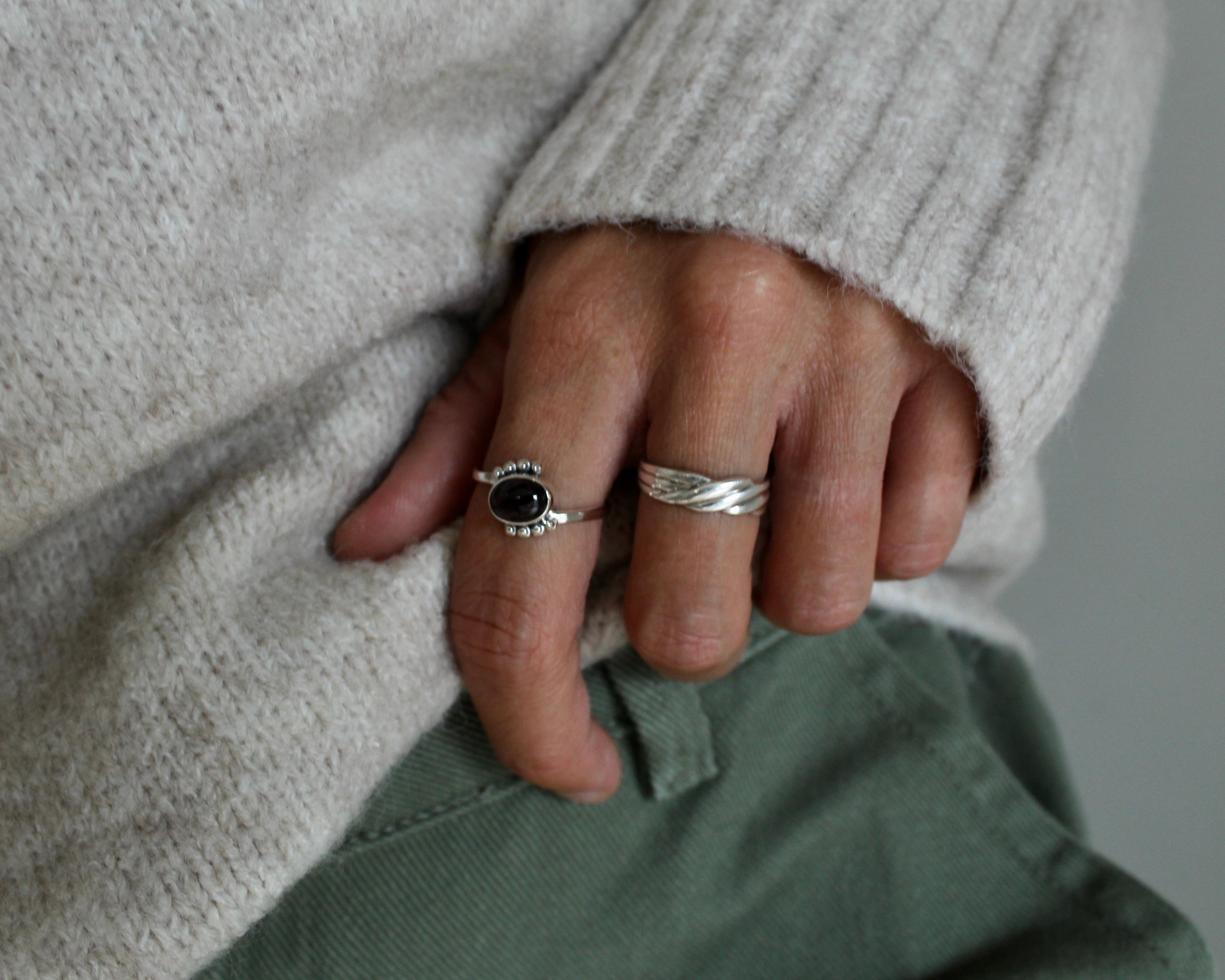 STRATUS, bague argent sterling.