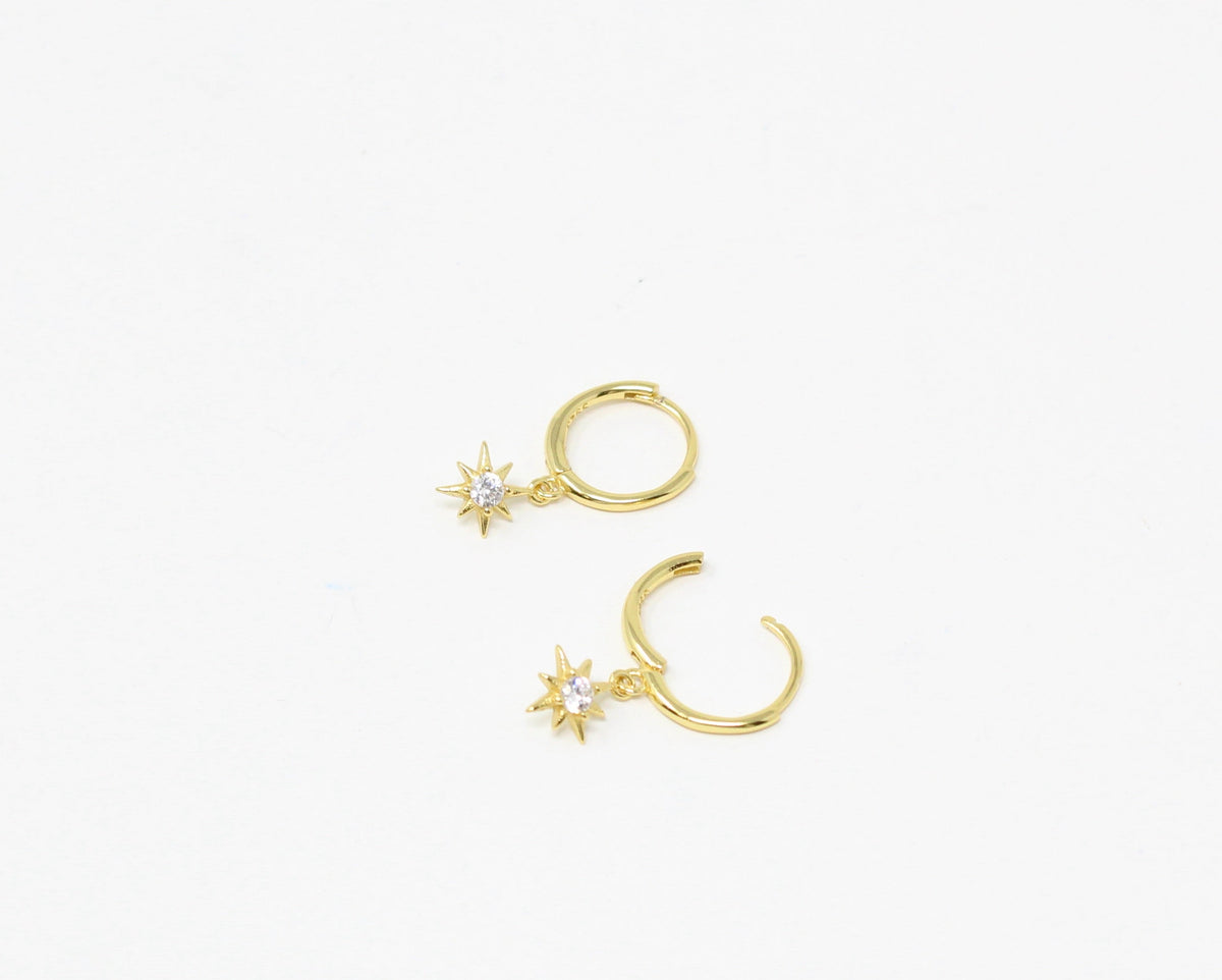 MÉTÉORE - Boucles d'oreilles - Or vermeil, argent sterling & or 14K.