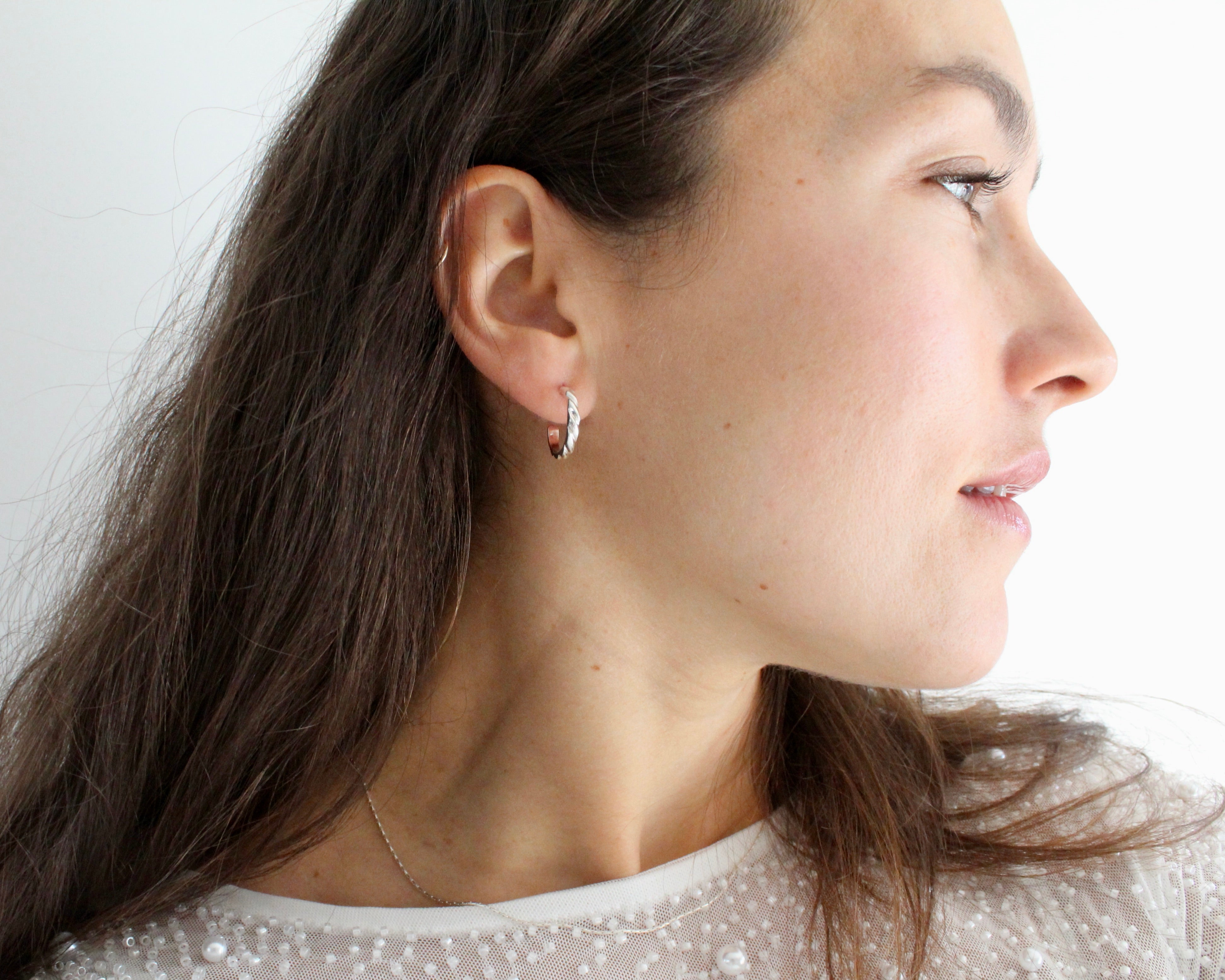 Juliette-Boucles d'oreilles argent sterling.