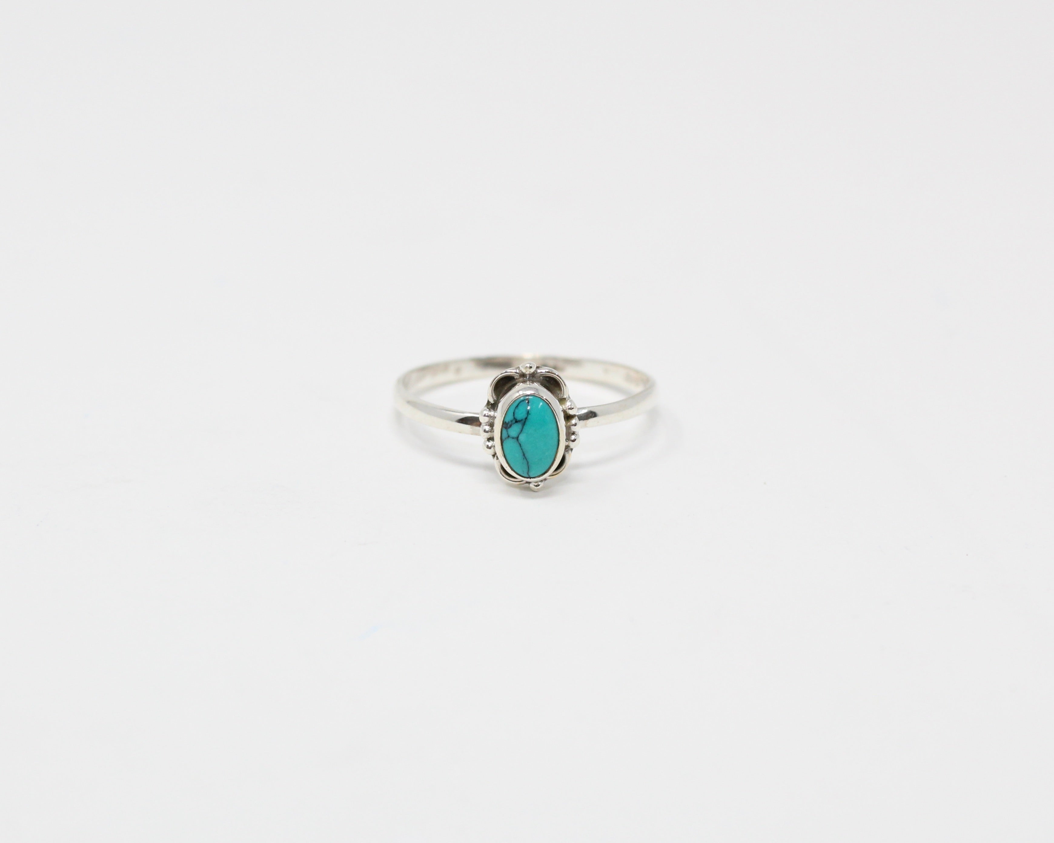ÉQUILIBRE, bague argent et pierre semi-précieuse, turquoise.