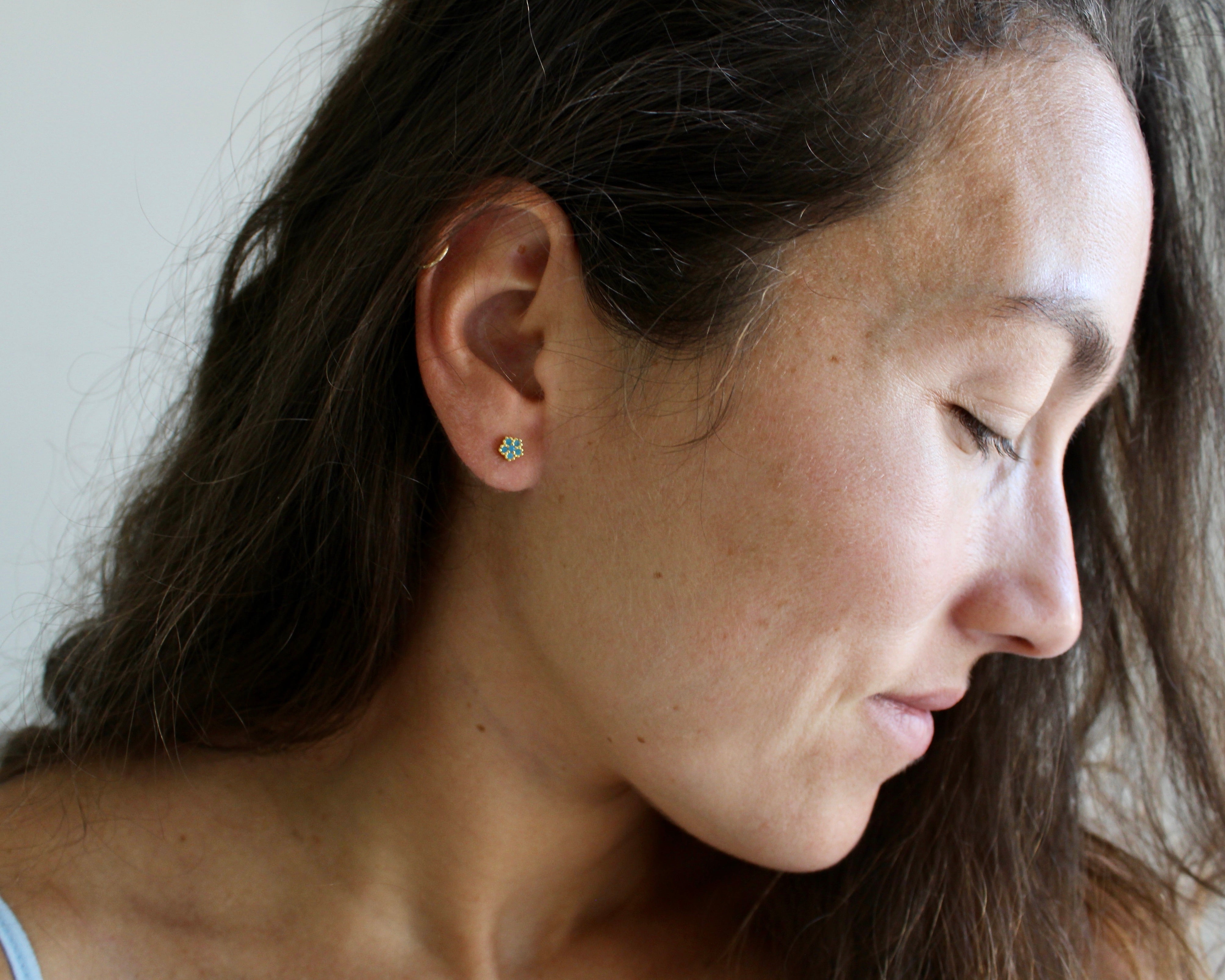 DORAD, boucles d'oreilles or vermeil. Argent sterling plaqué or.