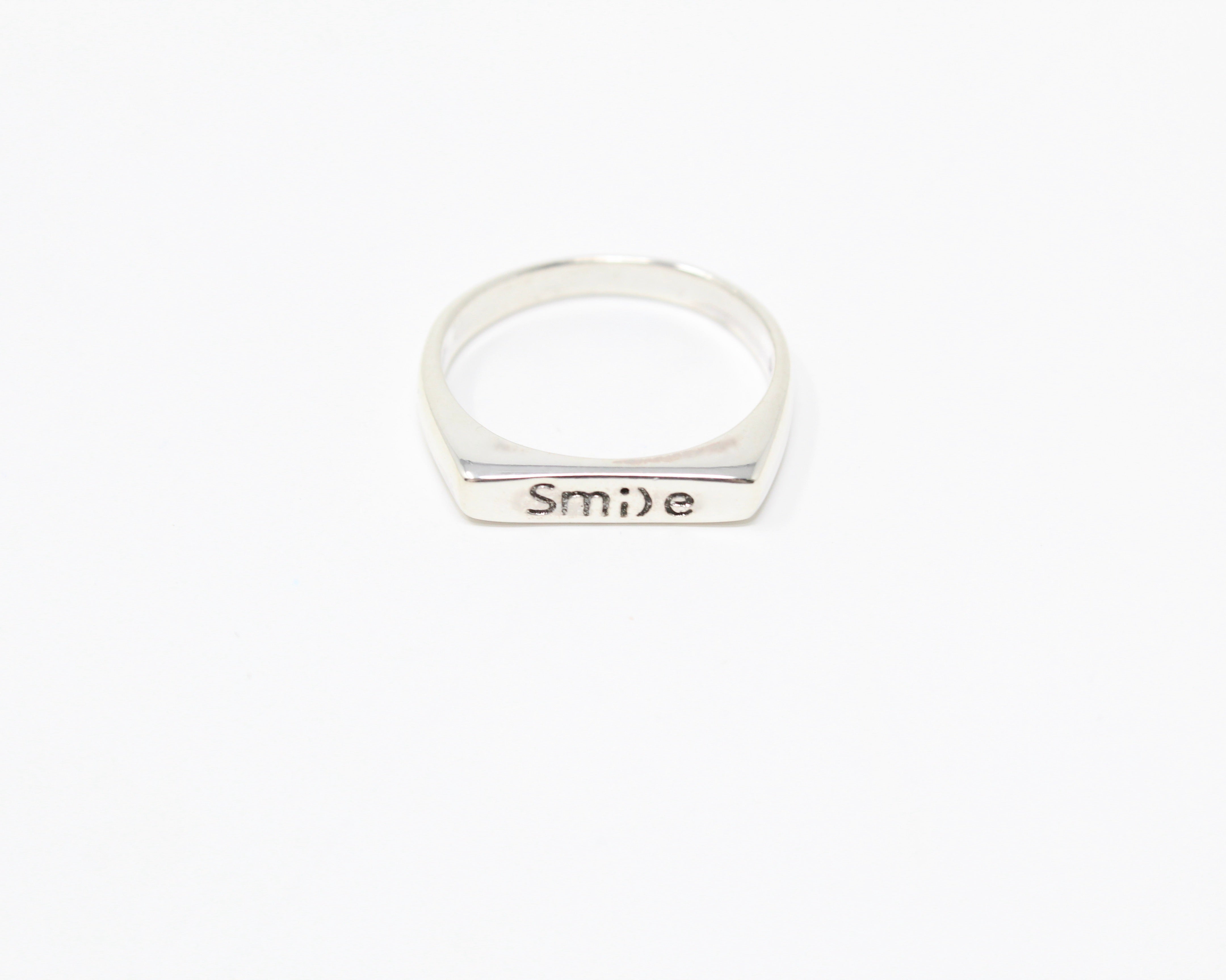 SMILE, bague argent sterling.