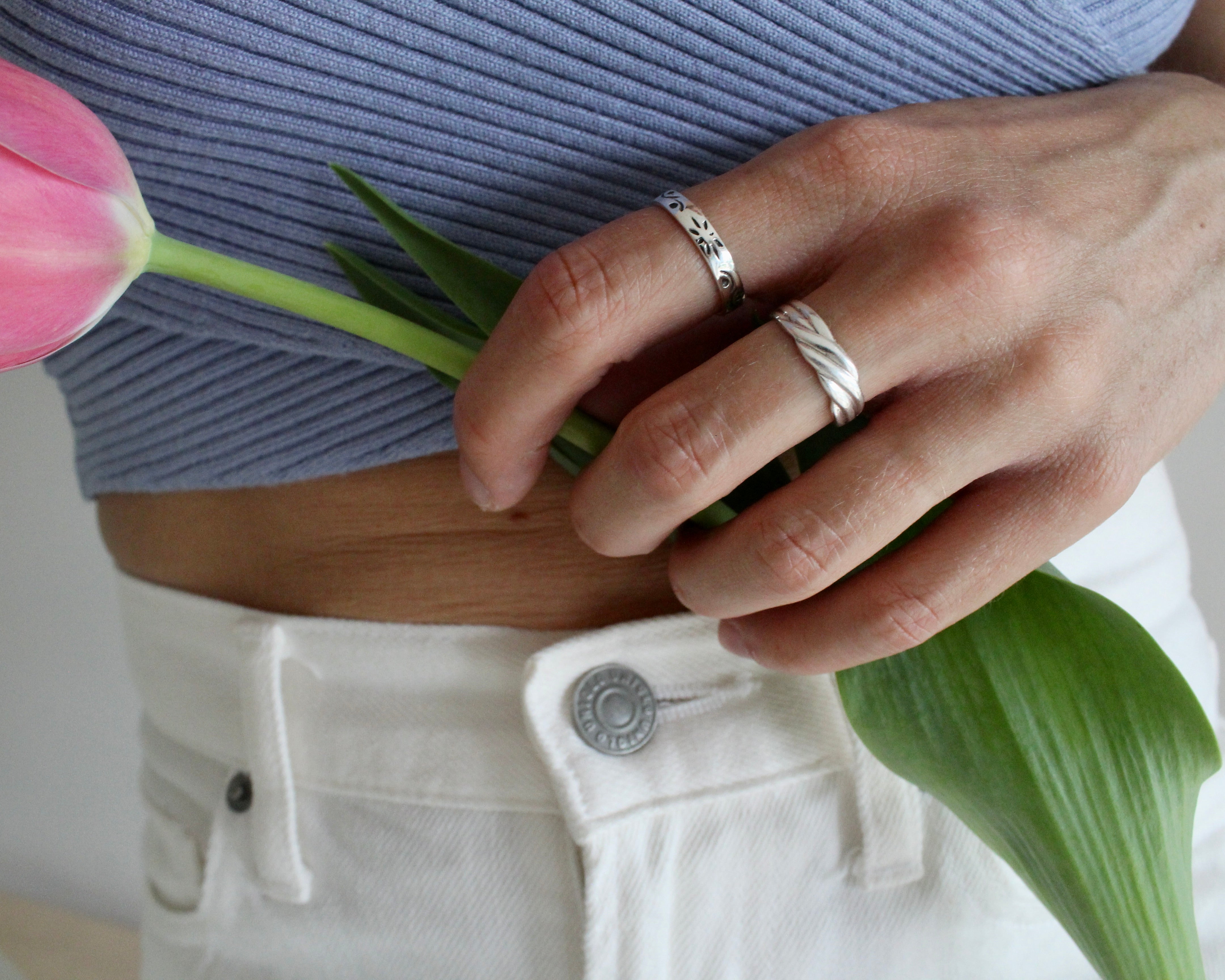 TROPIQUE, bague argent sterling.