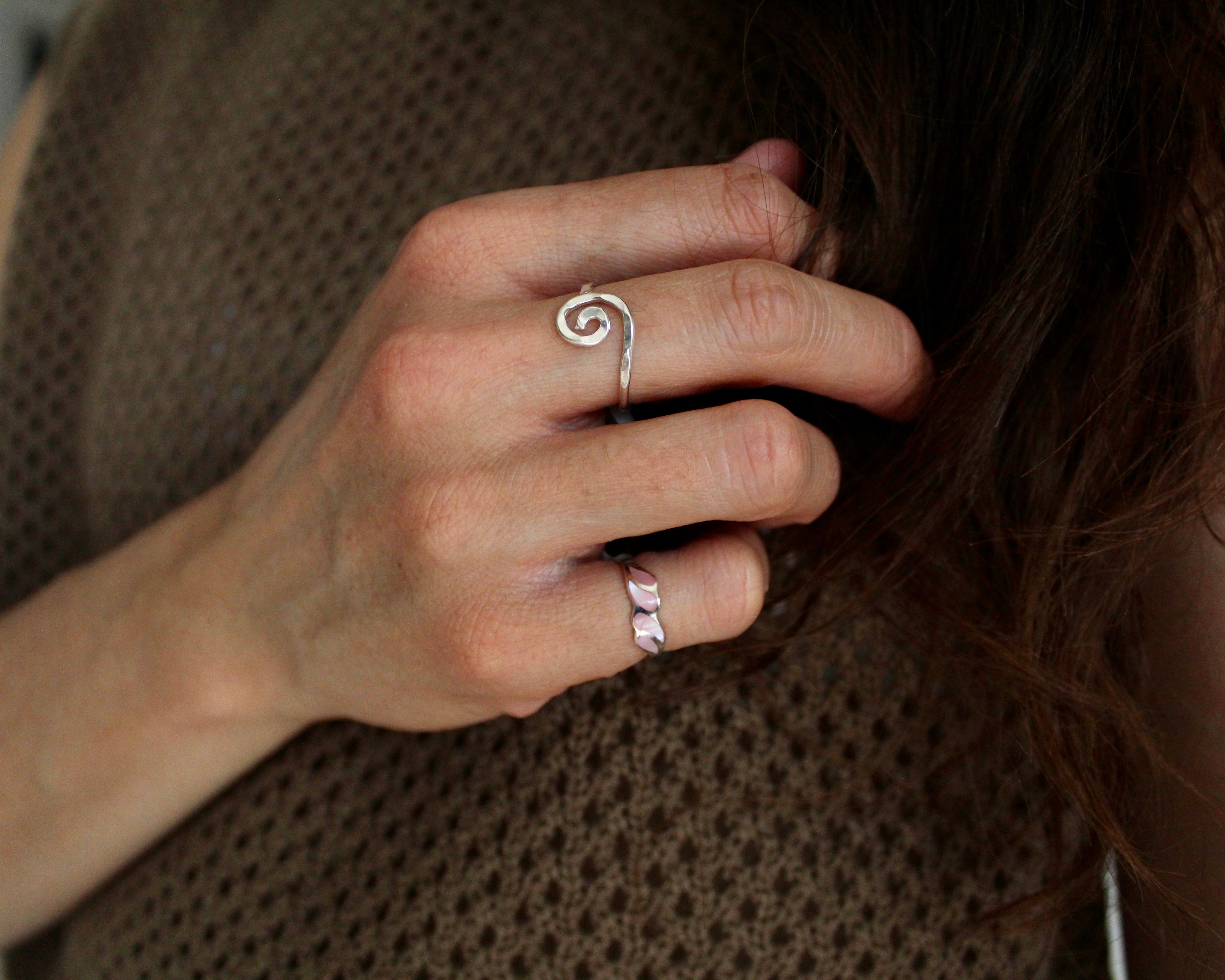 HALIO, bague argent sterling.