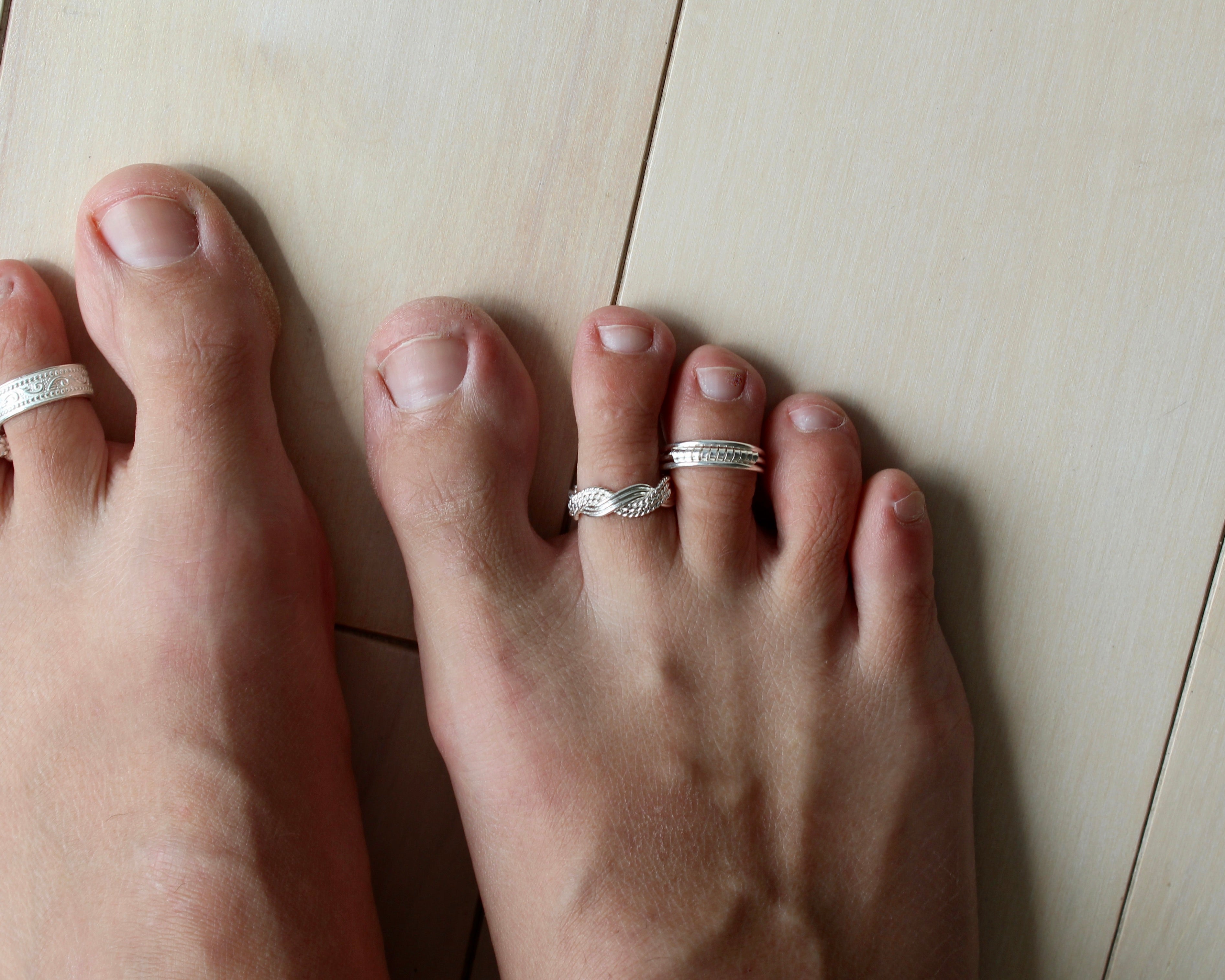 TESSA, bague orteil en argent sterling.