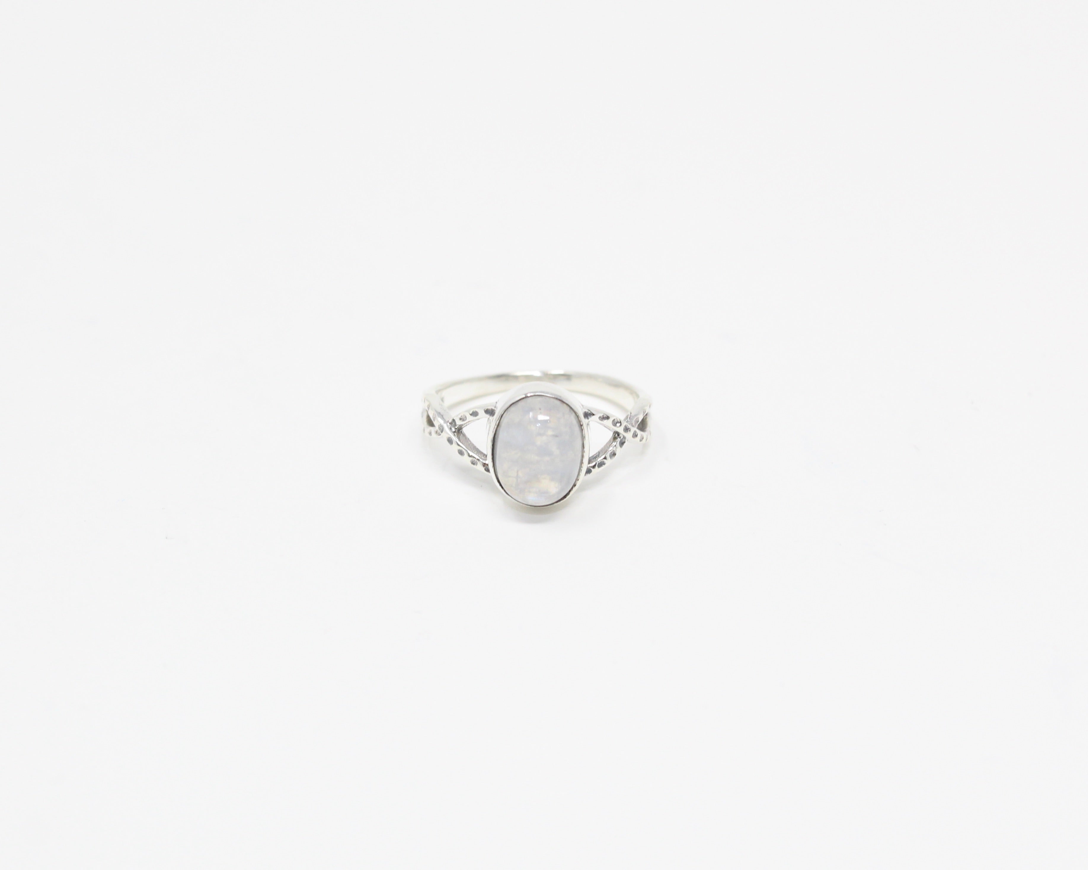 NOBLE, bague argent sterling & pierre semi-précieuse, pierre de lune.