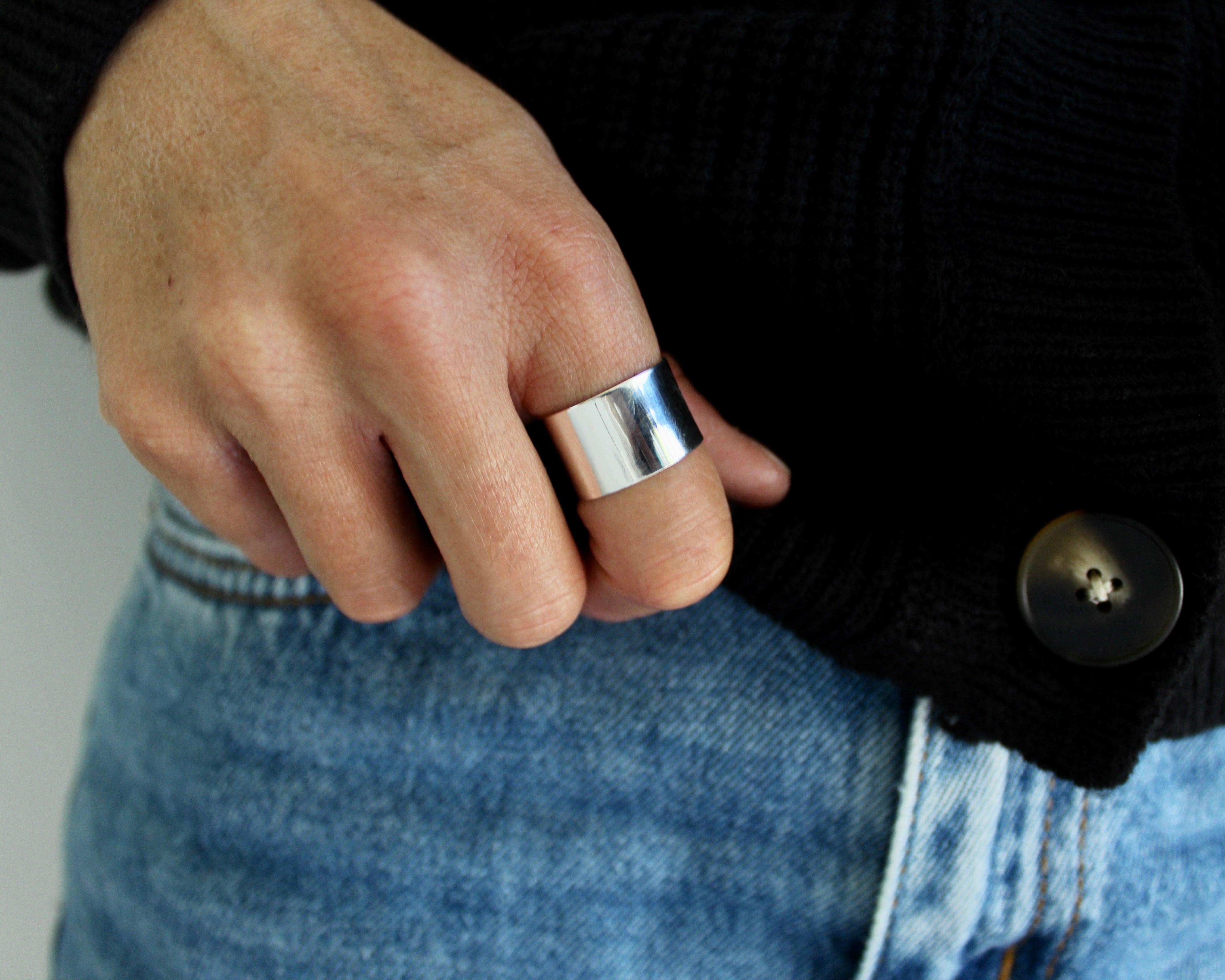 CASS, bague argent sterling.