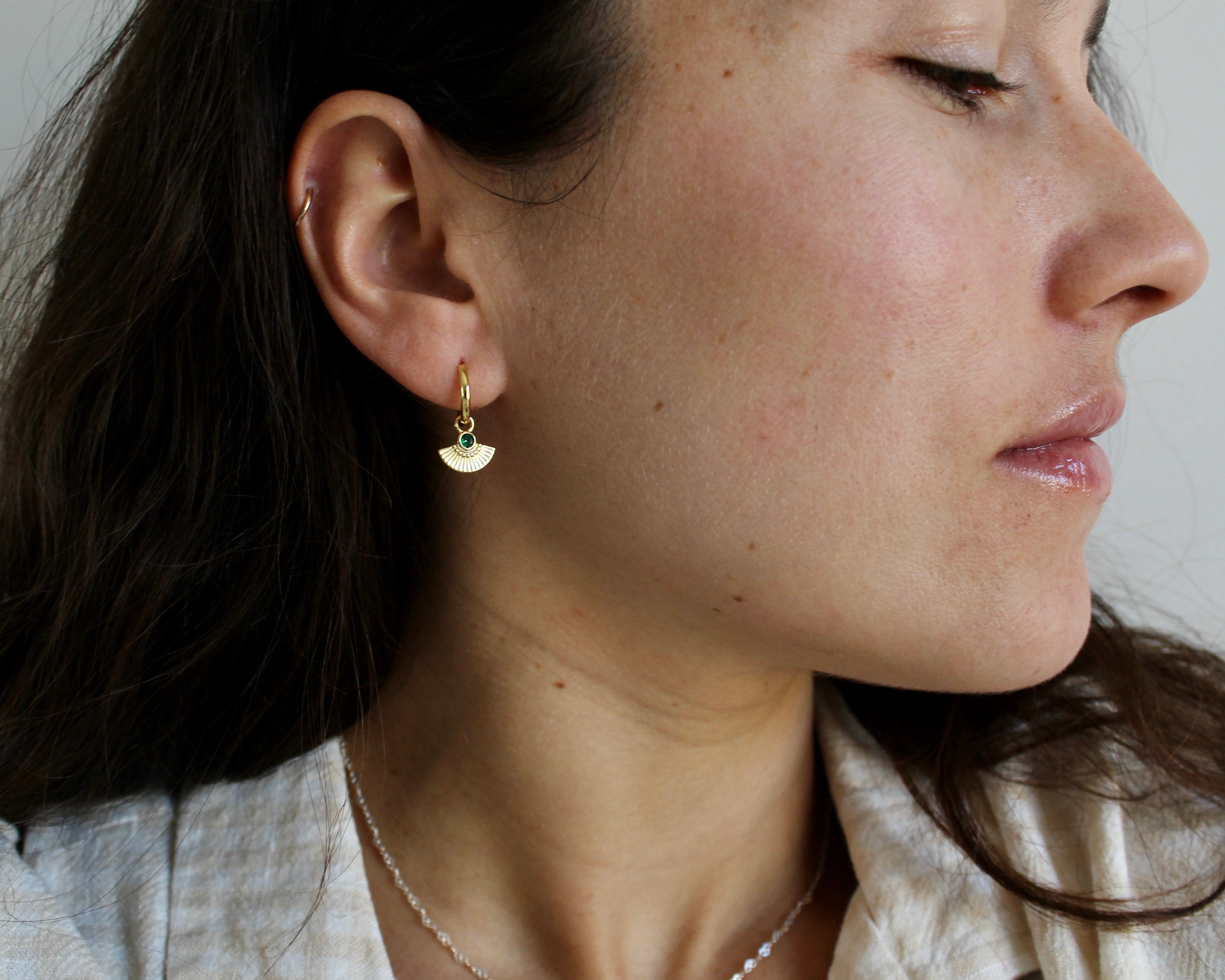 NIL, boucle d'oreille or vermeil, argent sterling plaqué or.