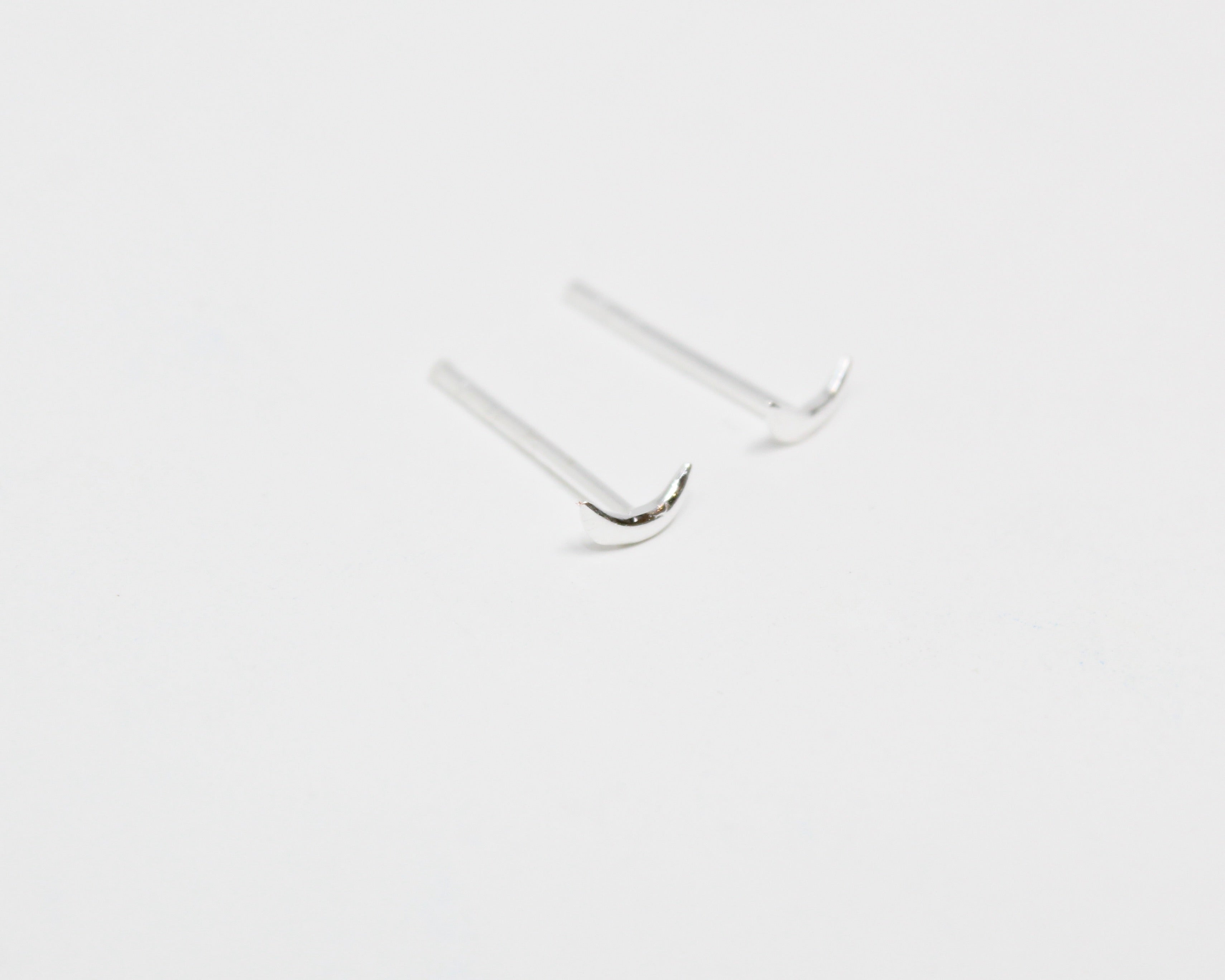 LUNE, boucles d'oreilles argent sterling.