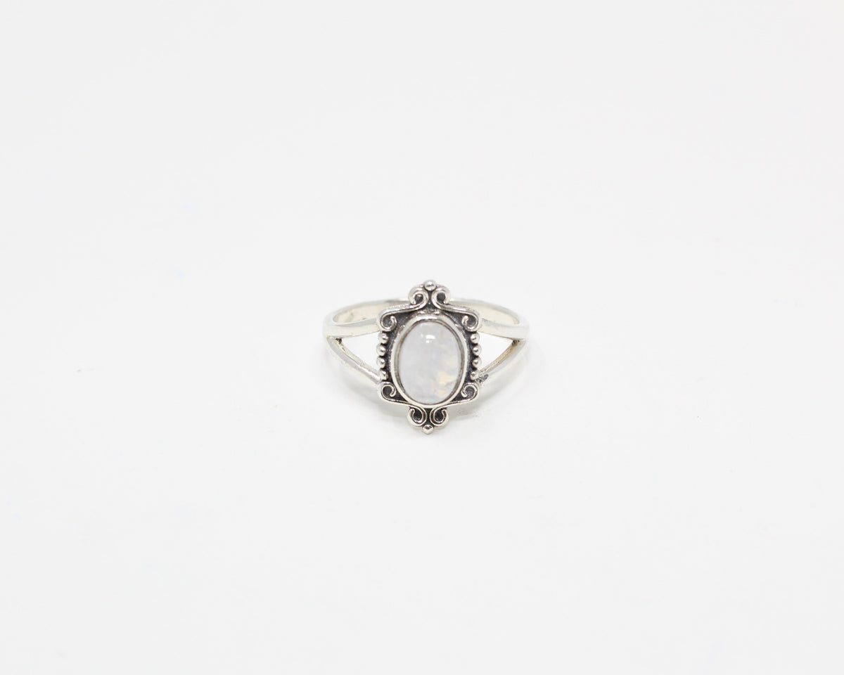 SUMAC, bague argent sterling et pierre semi-précieuse, pierre de lune.