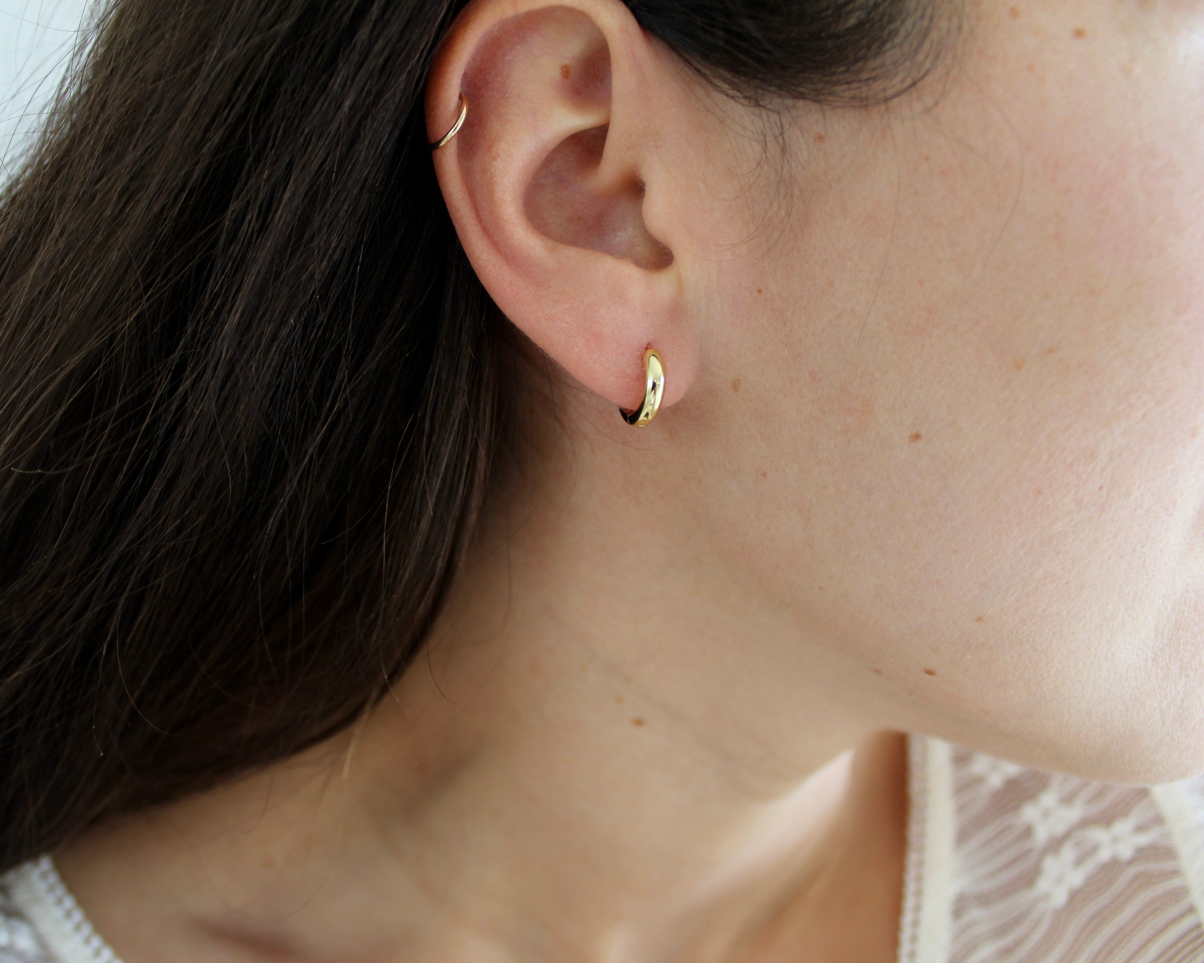 SOLI, boucles d'oreilles, or vermeil.