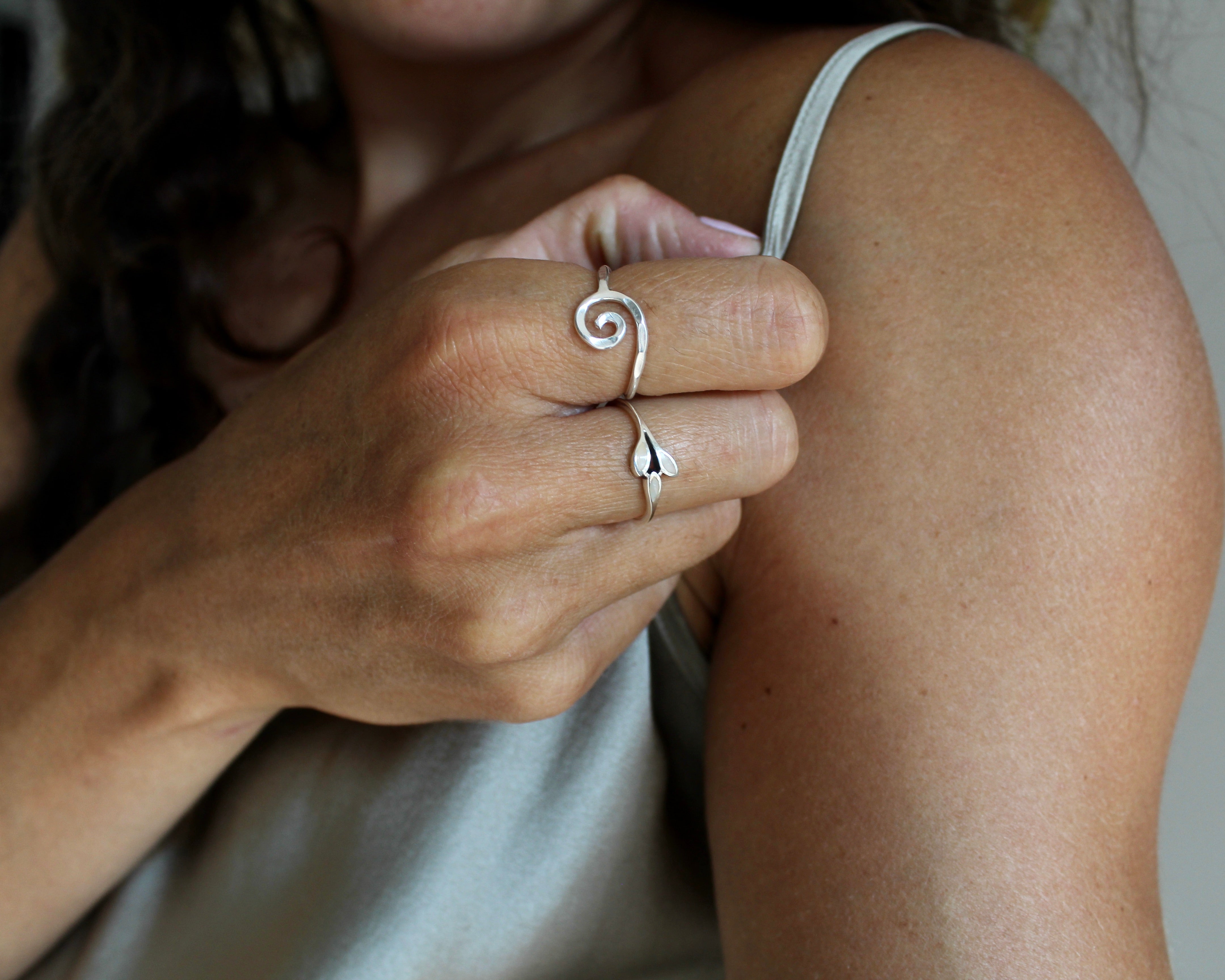 CYCLONE, bague argent sterling.