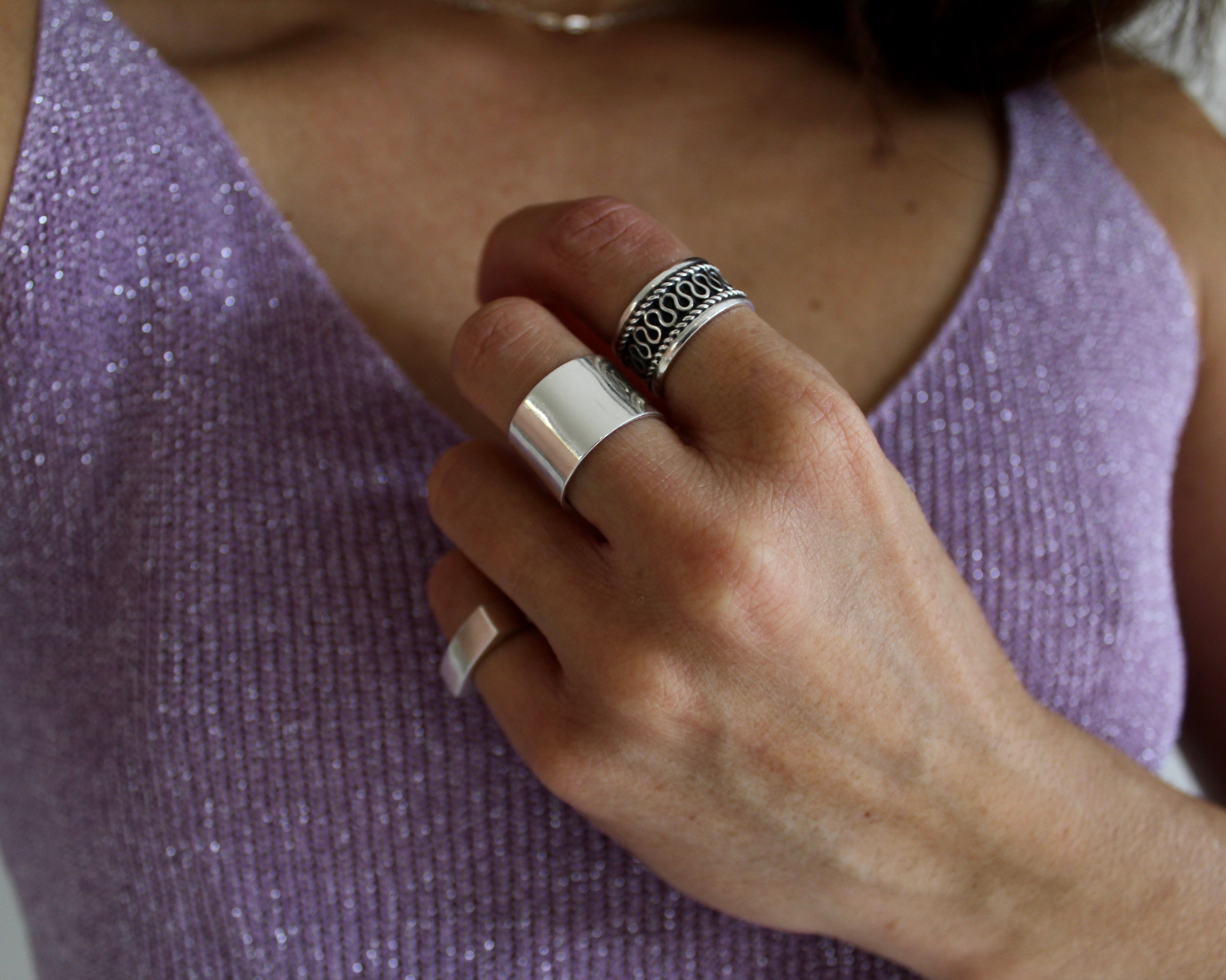 CASS, bague argent sterling.