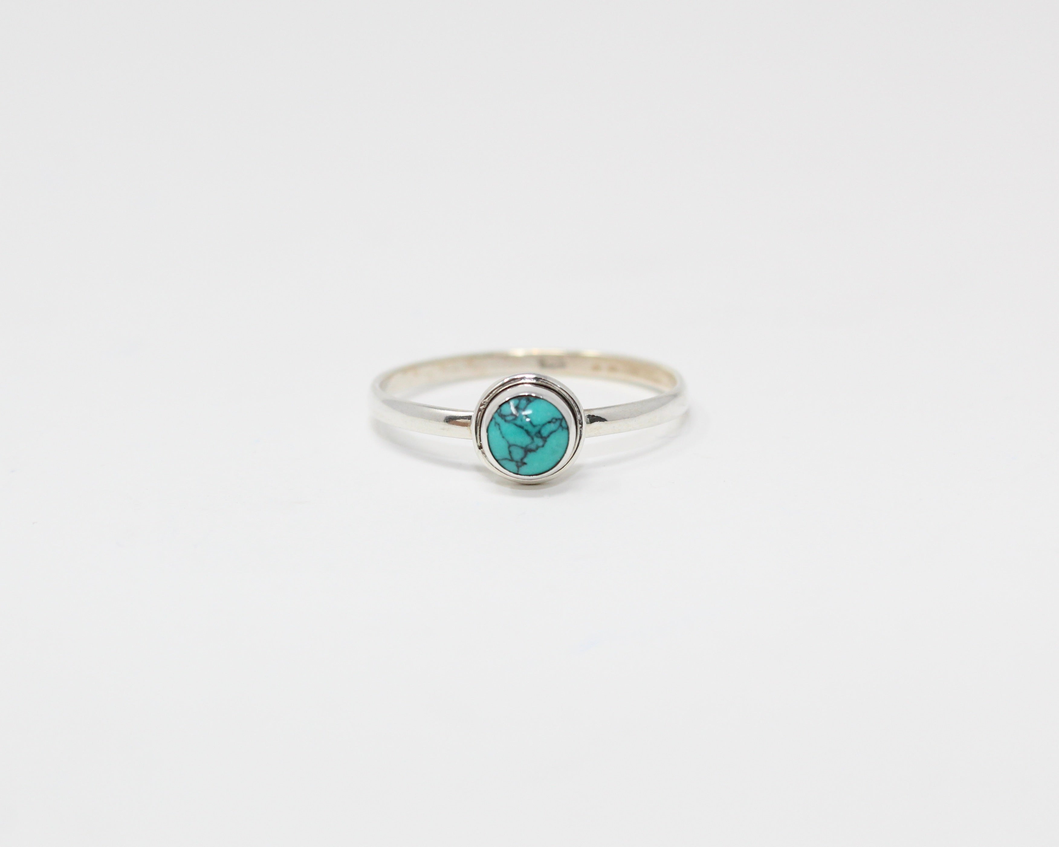 CONFIANCE, bague argent sterling et pierre semi-précieuse, turquoise.