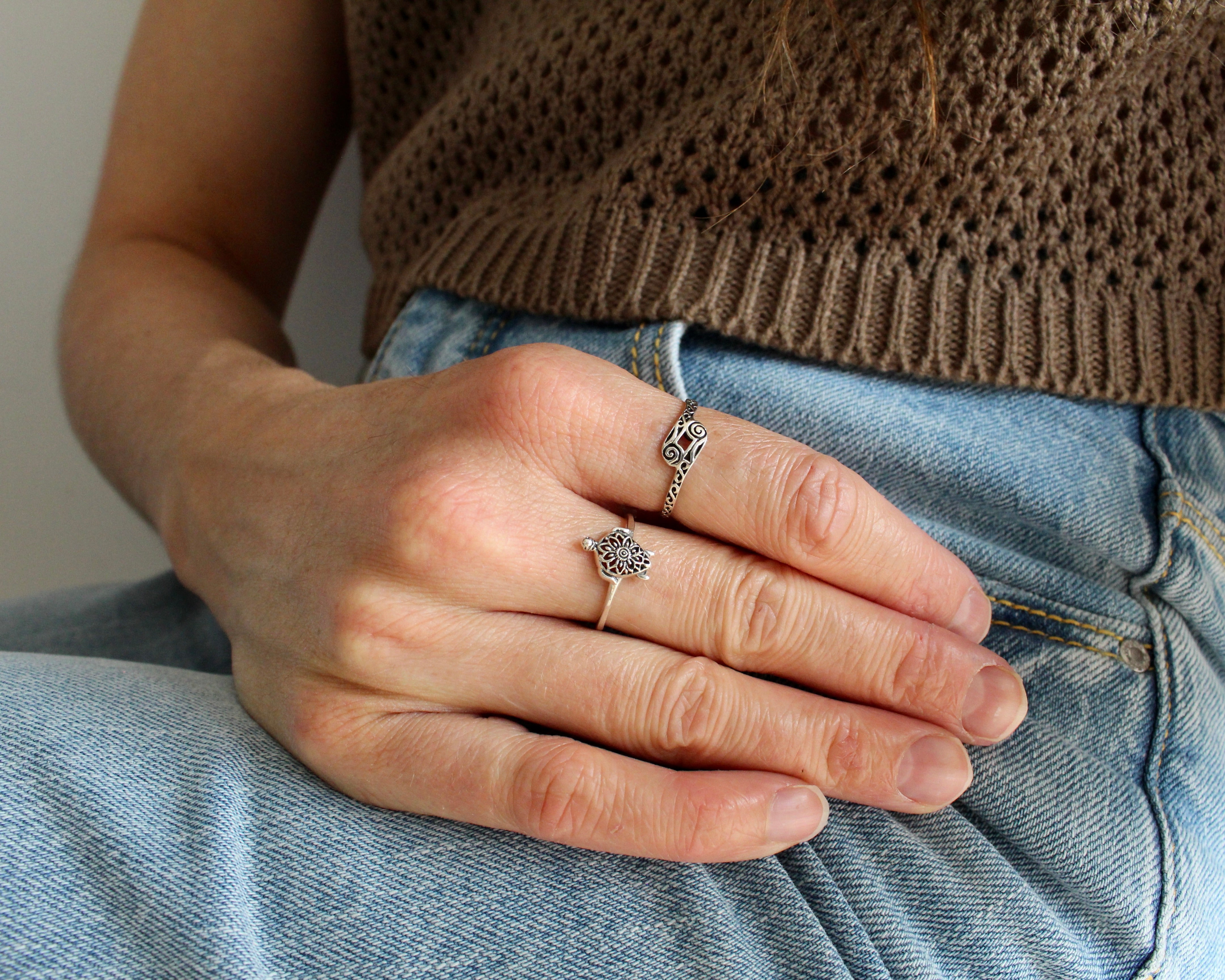 GIZEH, bague argent sterling.