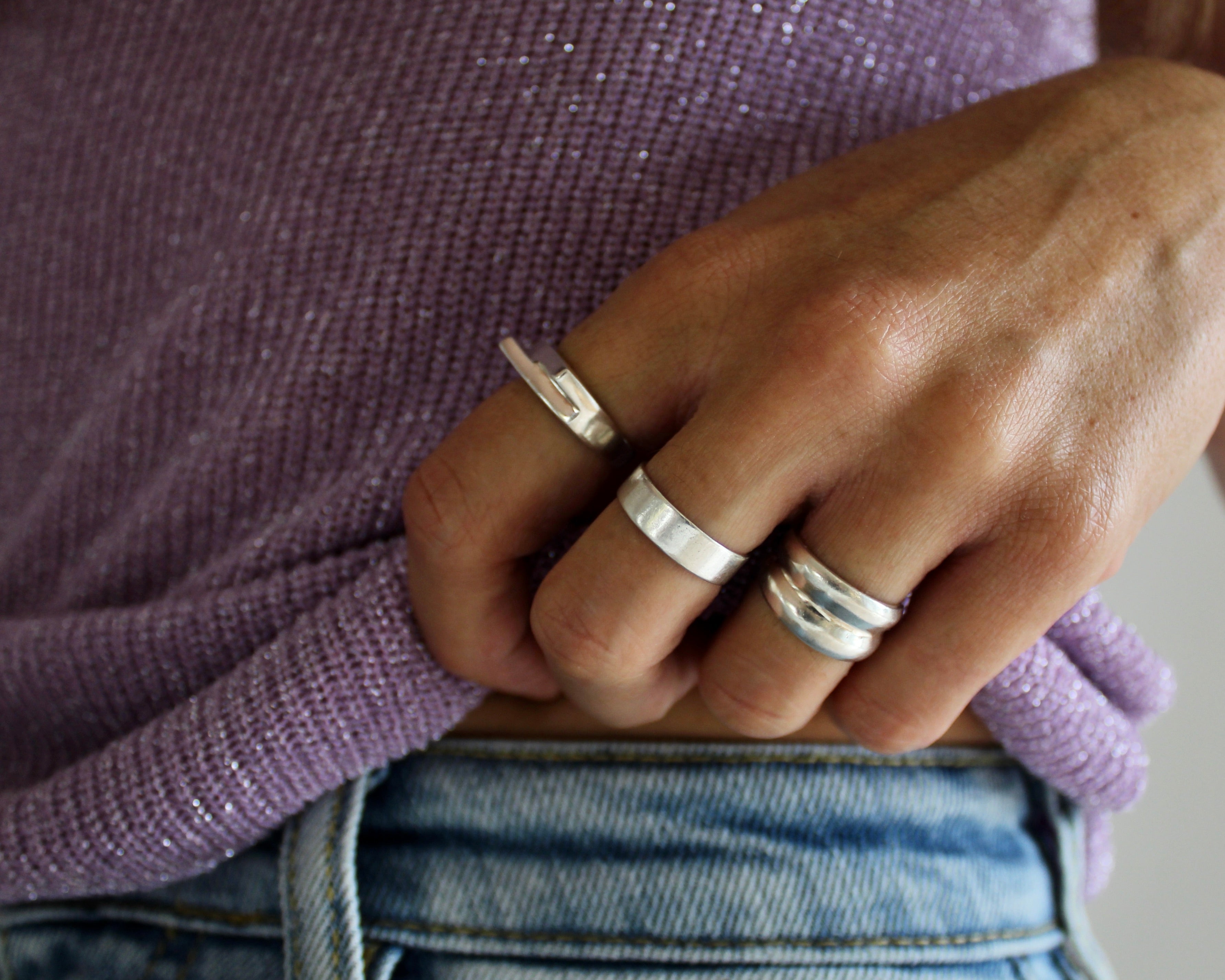 MONIQUE, bague argent sterling.
