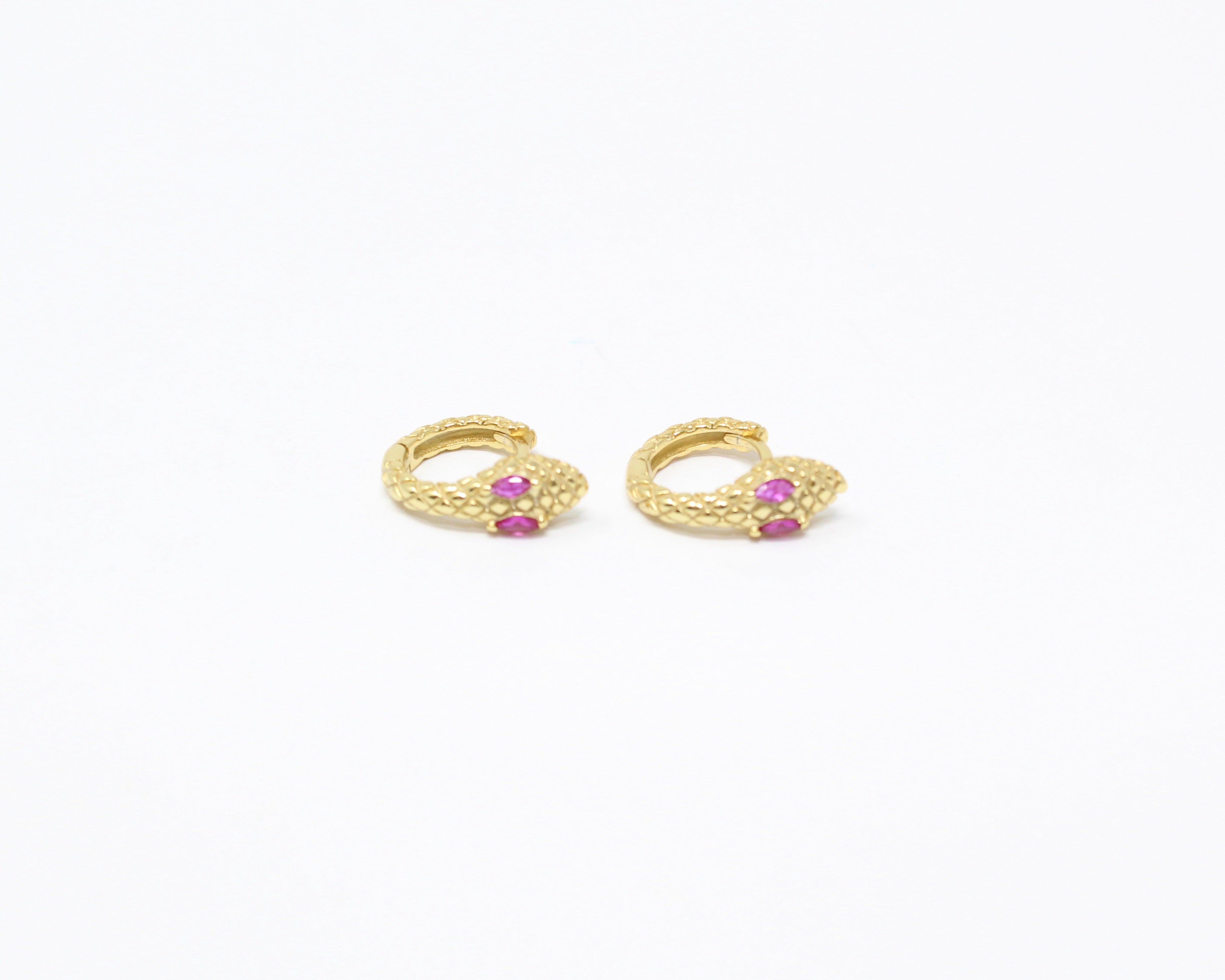 SERPENT, boucle d'oreille, or vermeil.