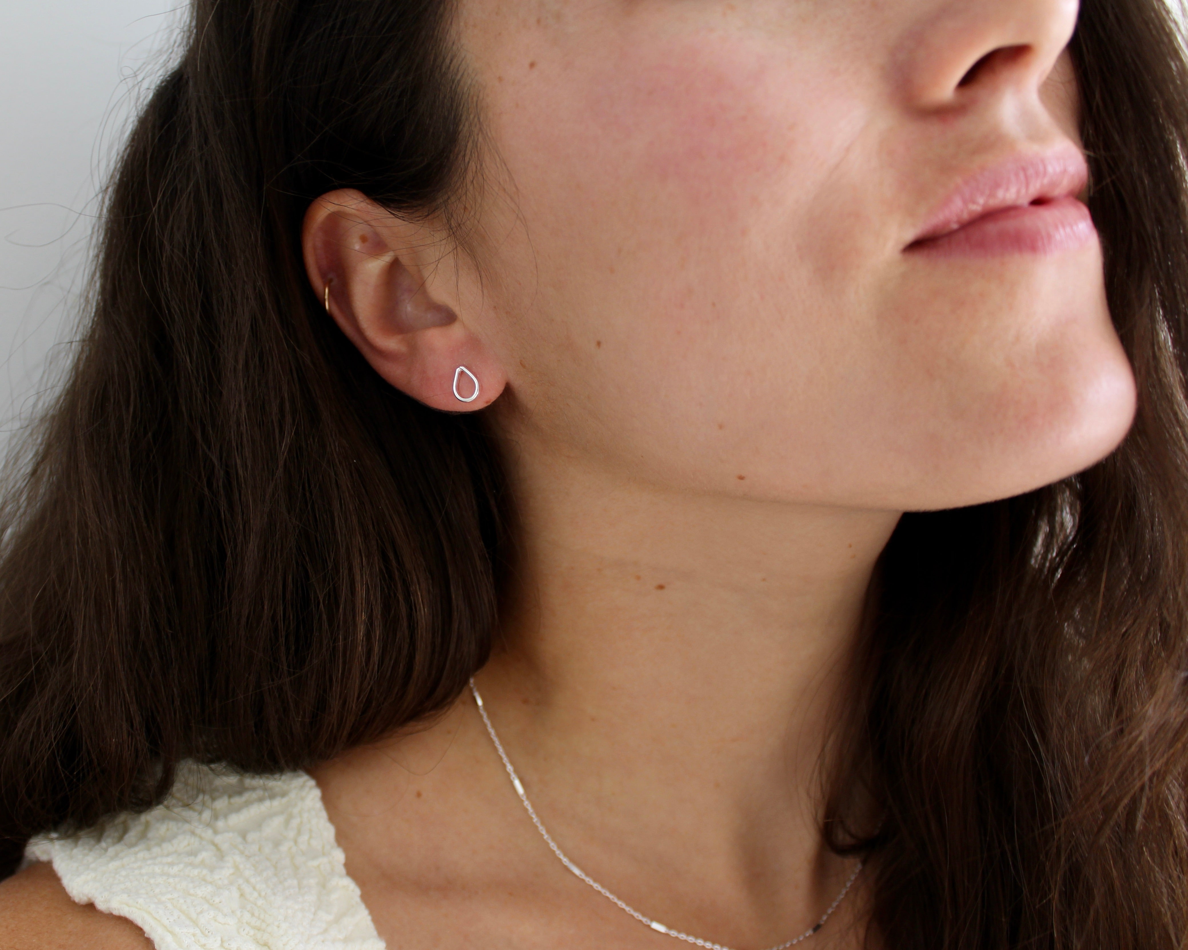 PLUIE, boucle d'oreille argent sterling.