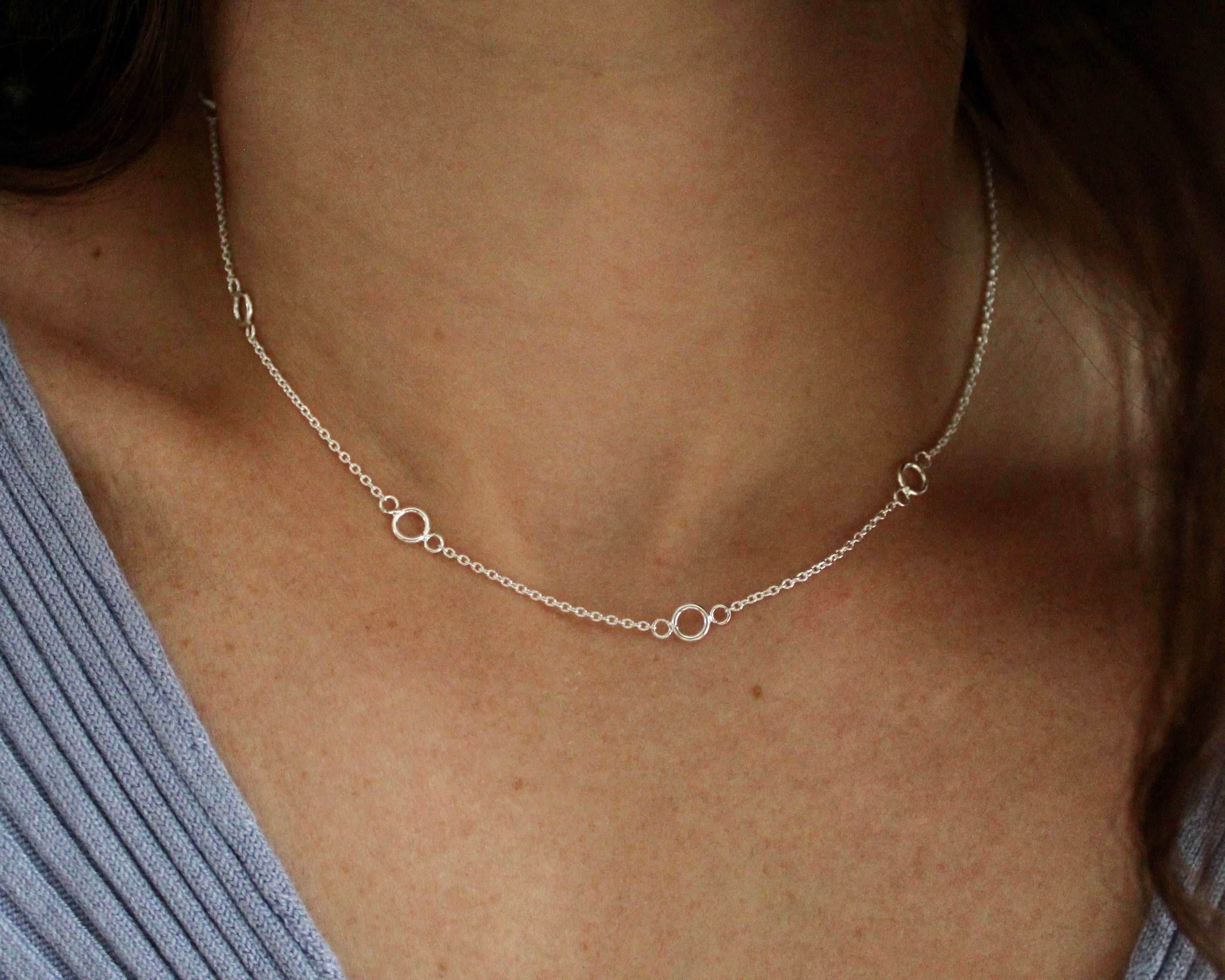 Bulle, collier argent sterling.