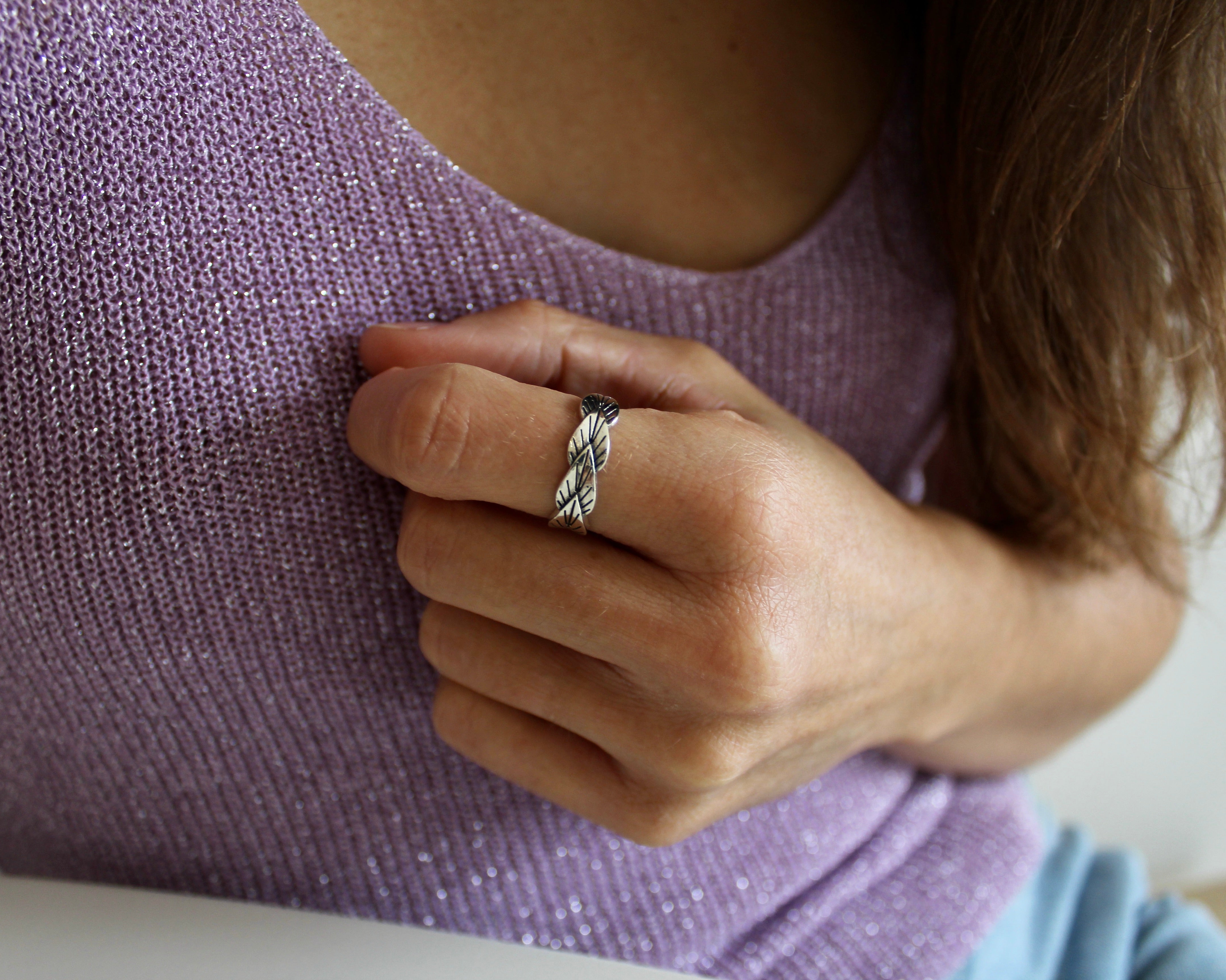 PALMA, bague argent sterling.
