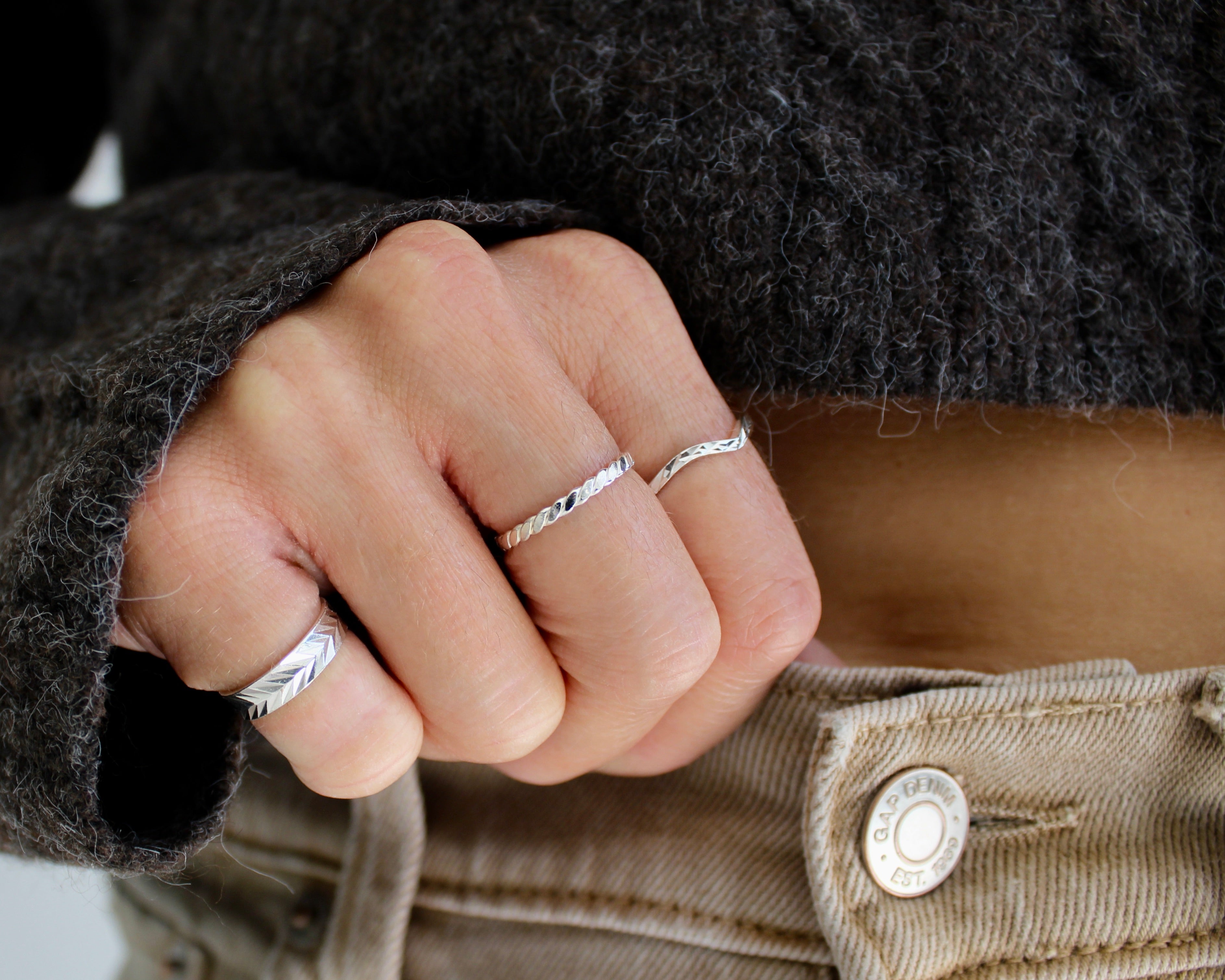PIXIE, bague argent sterling.