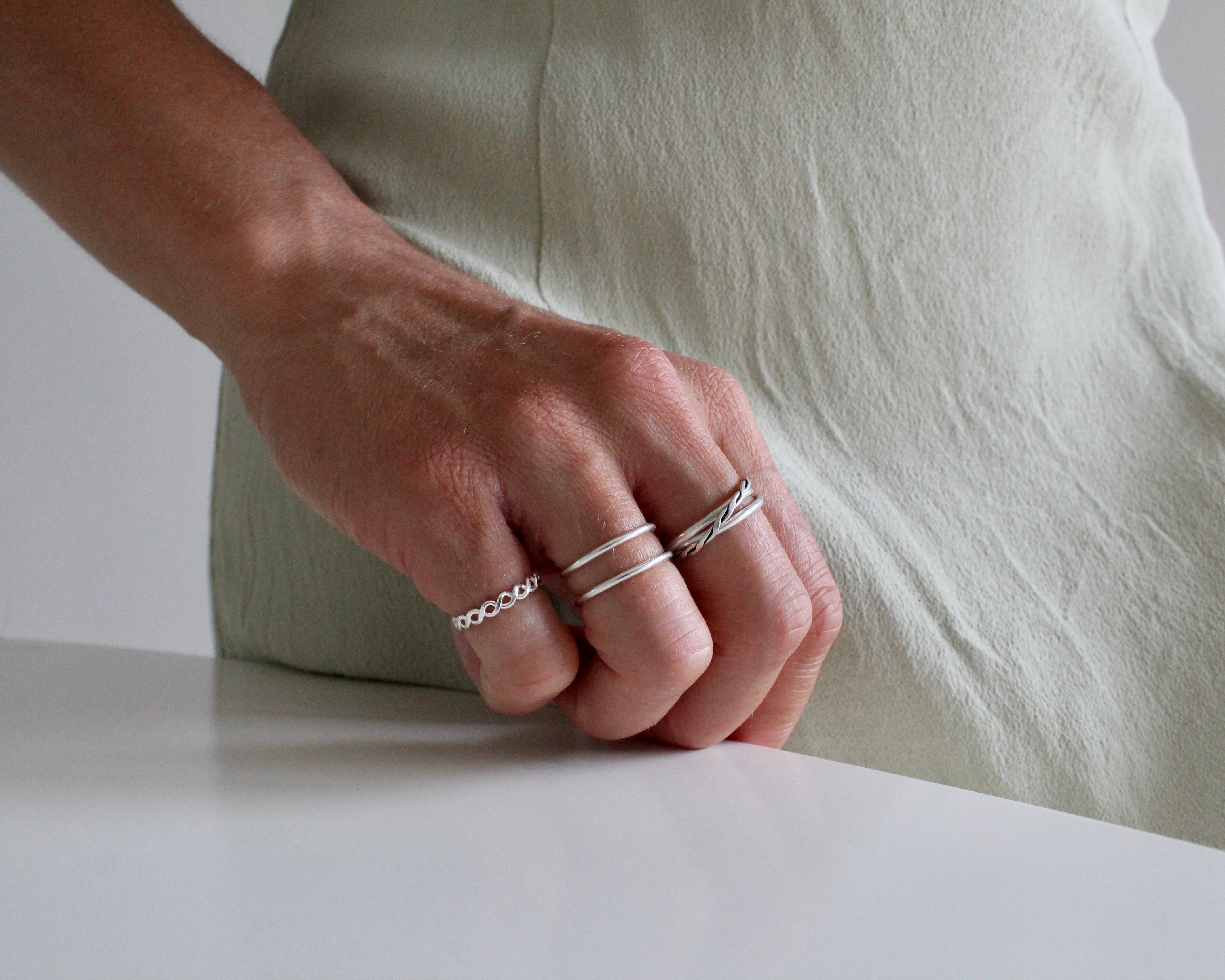 CORIO, bague argent sterling.