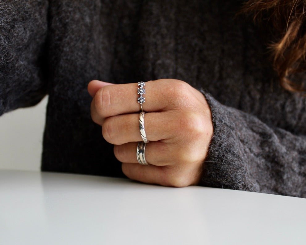 BHUMI, bague argent sterling.