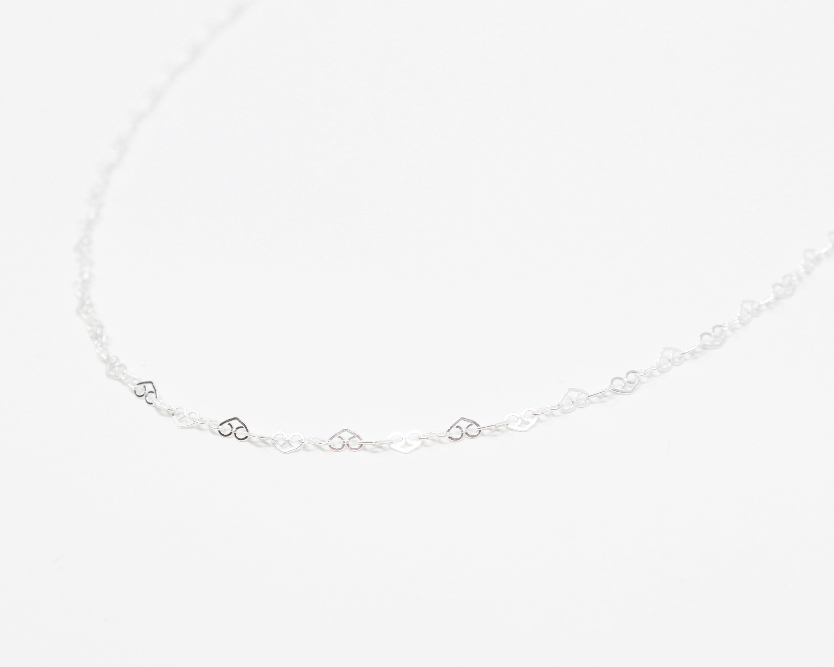 COEUR, chaine argent sterling.
