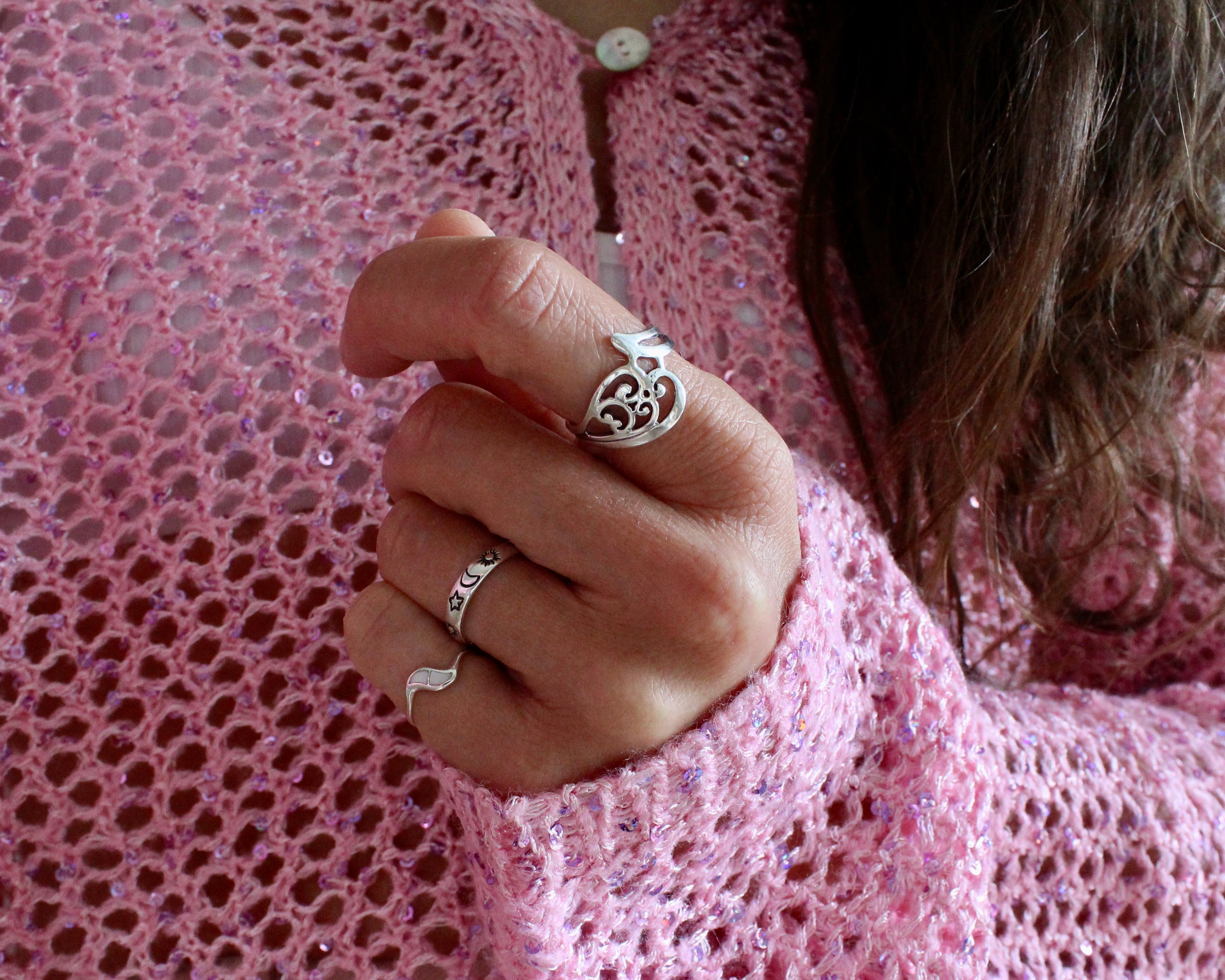HYACINTHE, bague argent sterling.
