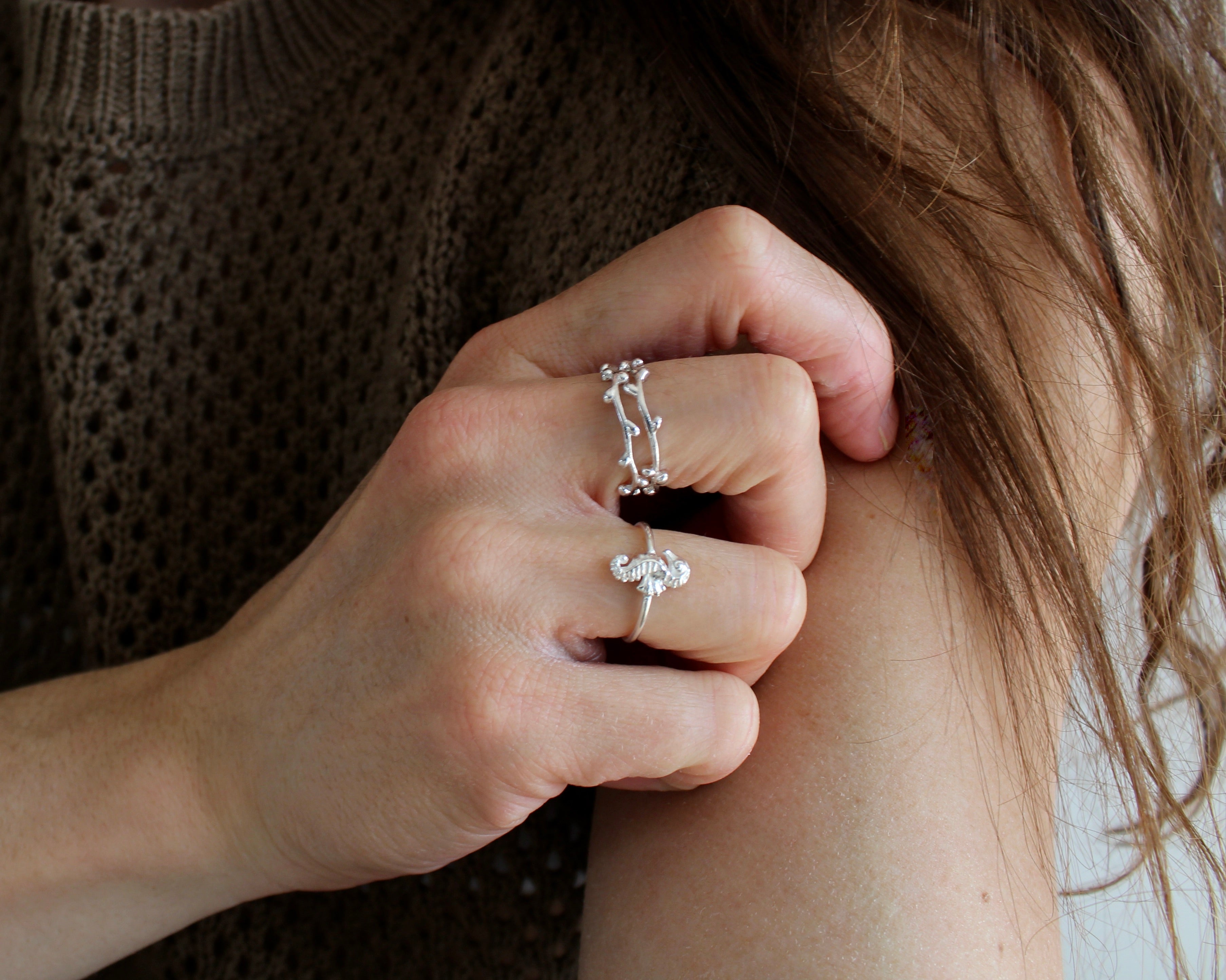 ANÉMONE, bague argent sterling.