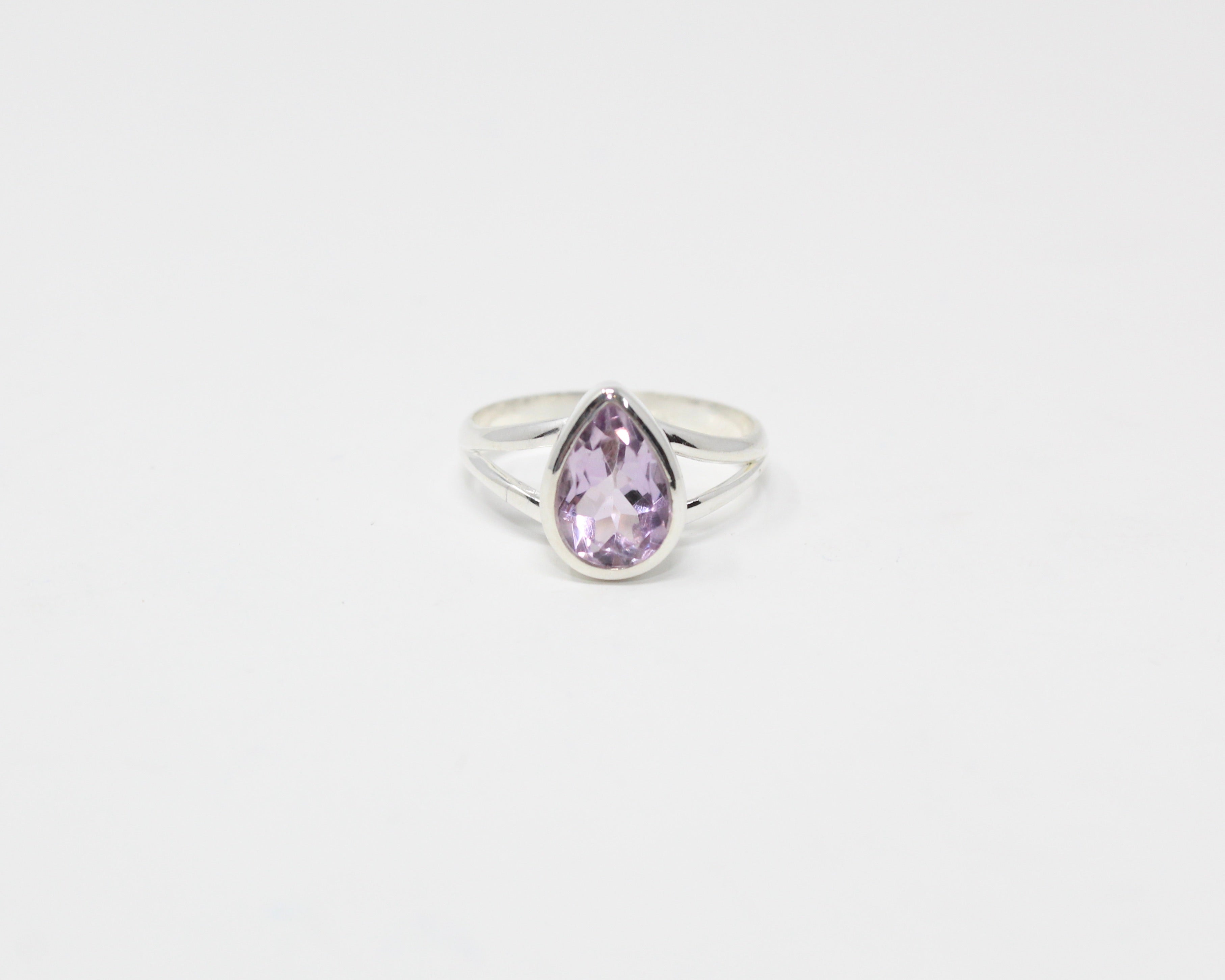 PASSION, bague argent et pierre semi-précieuse, améthyste.
