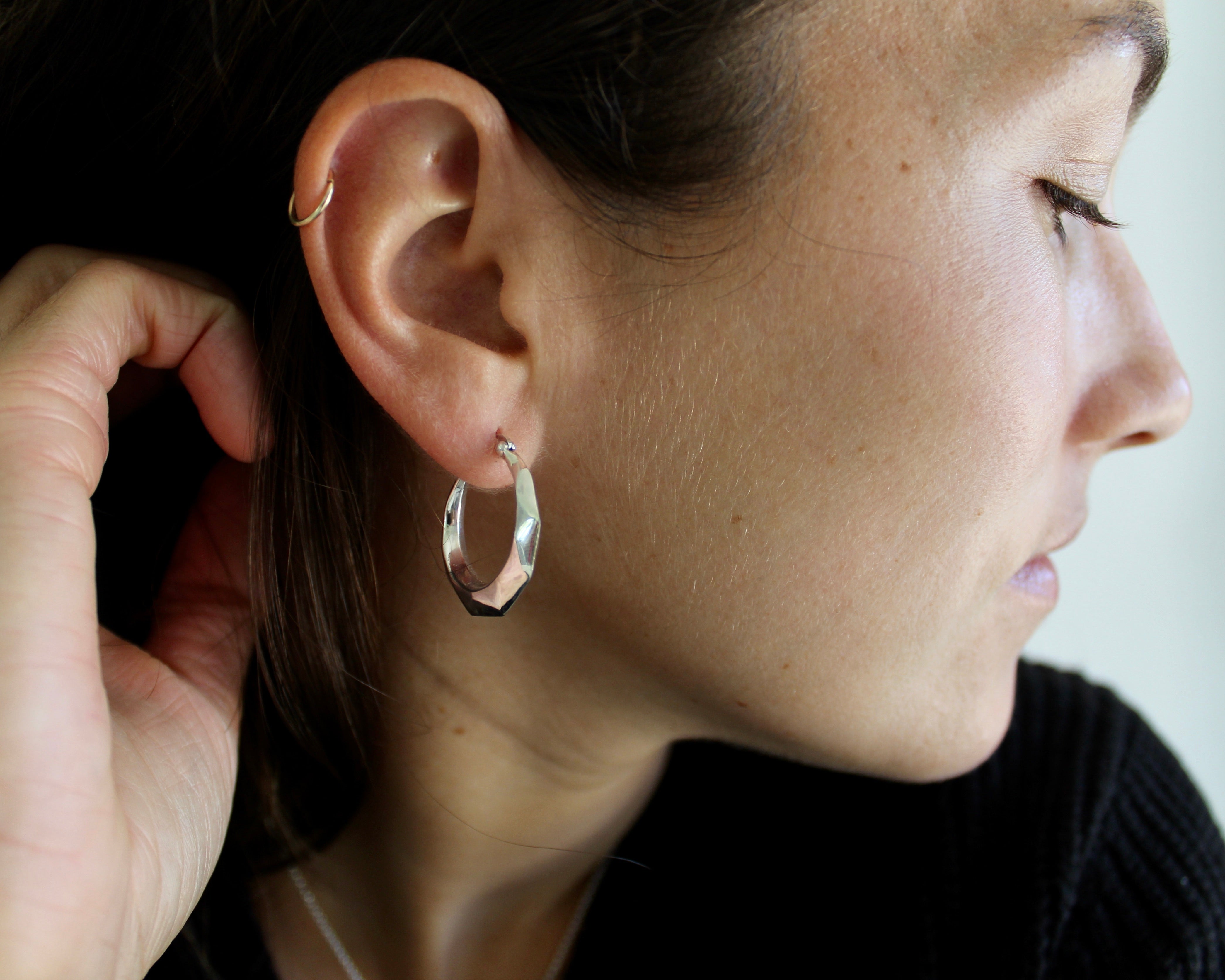 ÉCLIPSE, anneaux argent sterling.