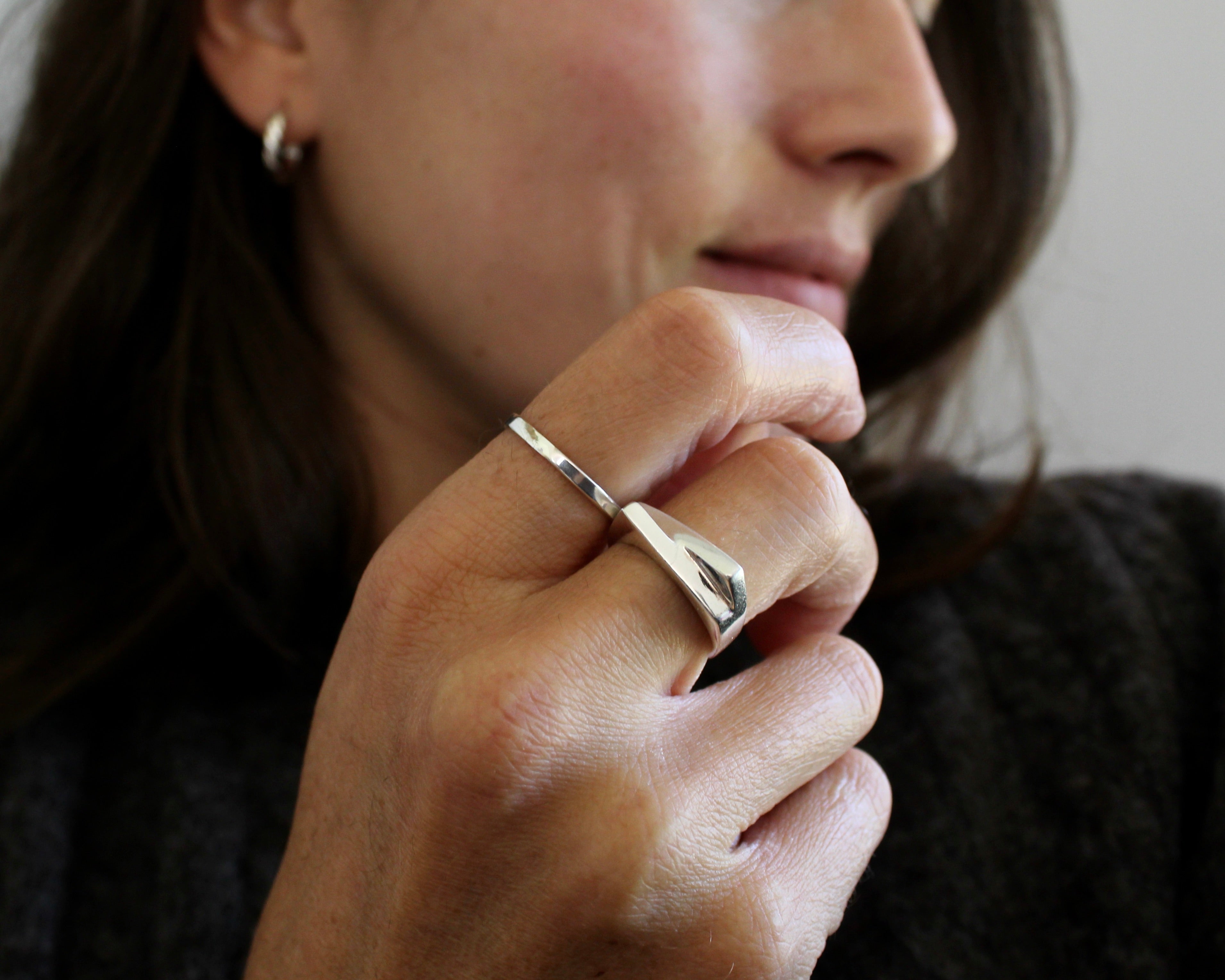 LILI, bague argent sterling.