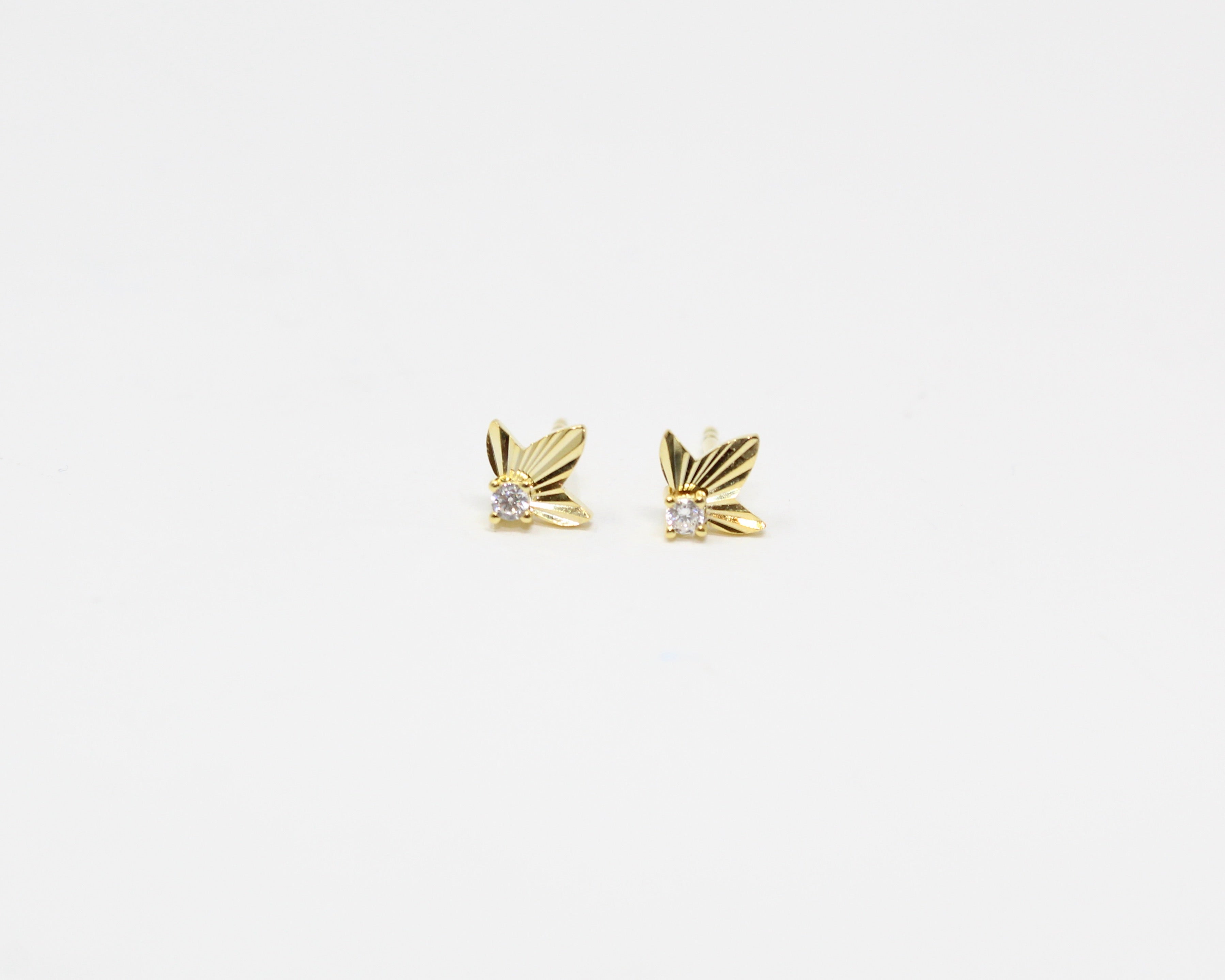 KHAM, boucles d'oreilles or vermeil. Argent sterling plaqué or.