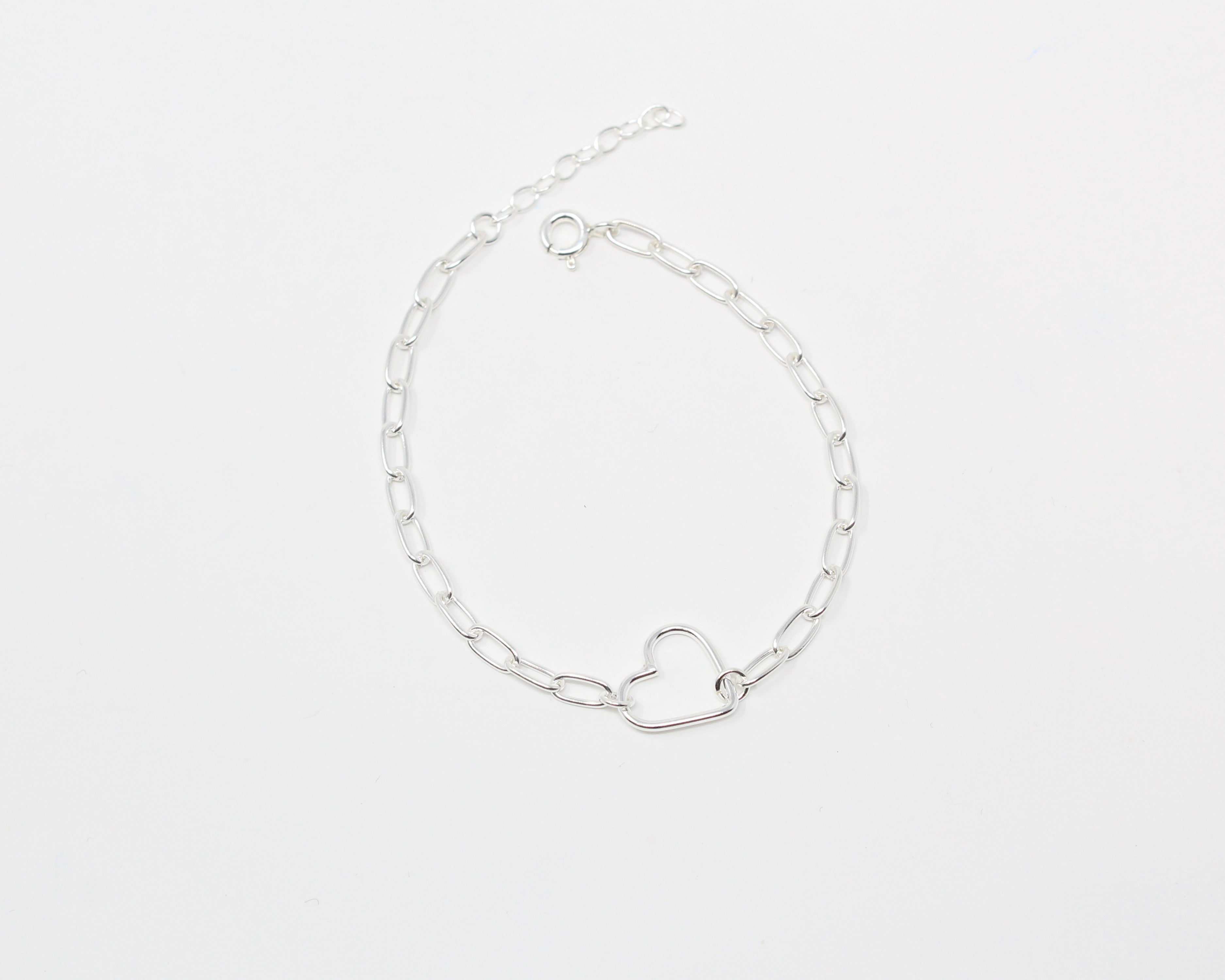 Amour, bracelet argent sterling.