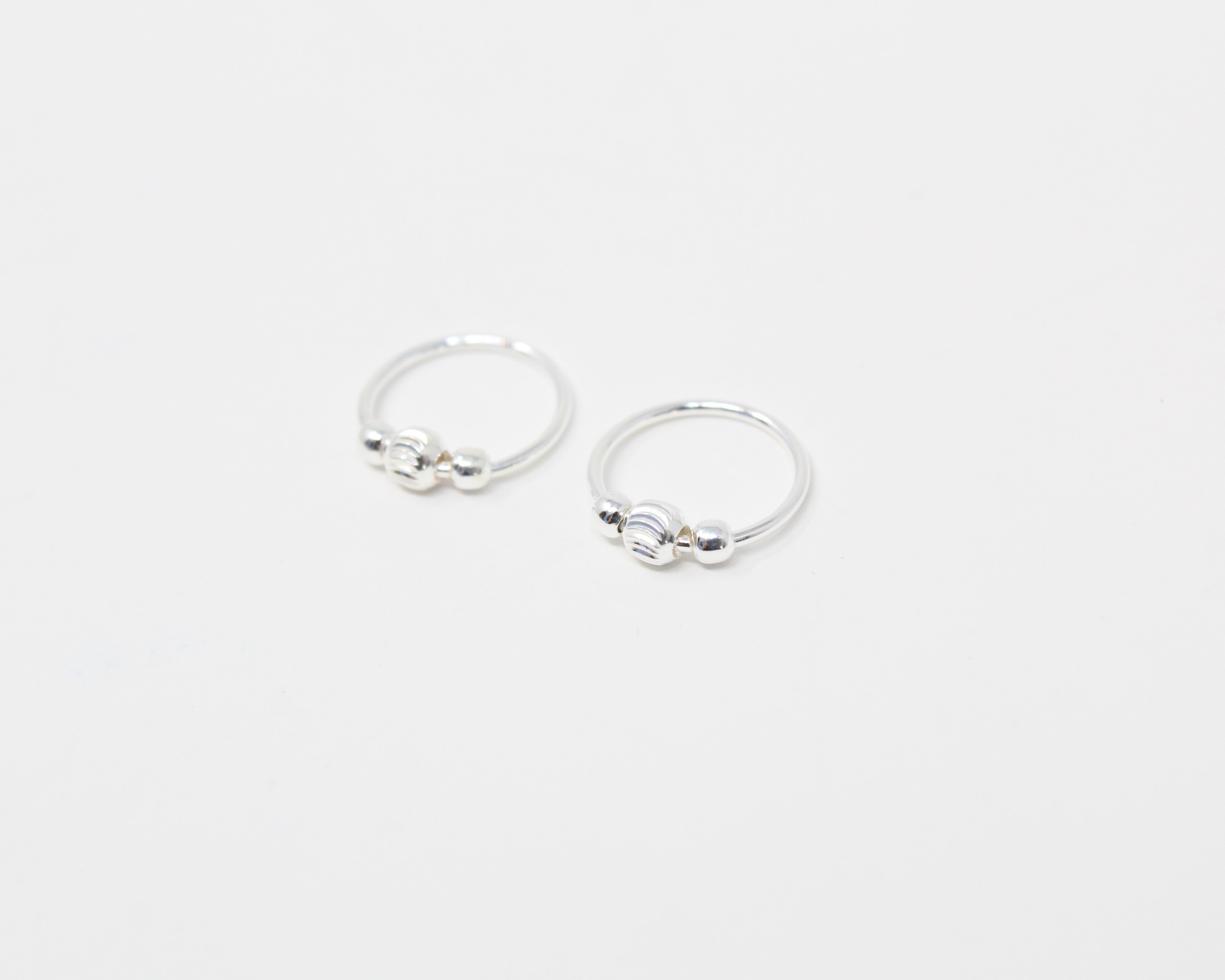 RAUM, anneaux argent sterling.