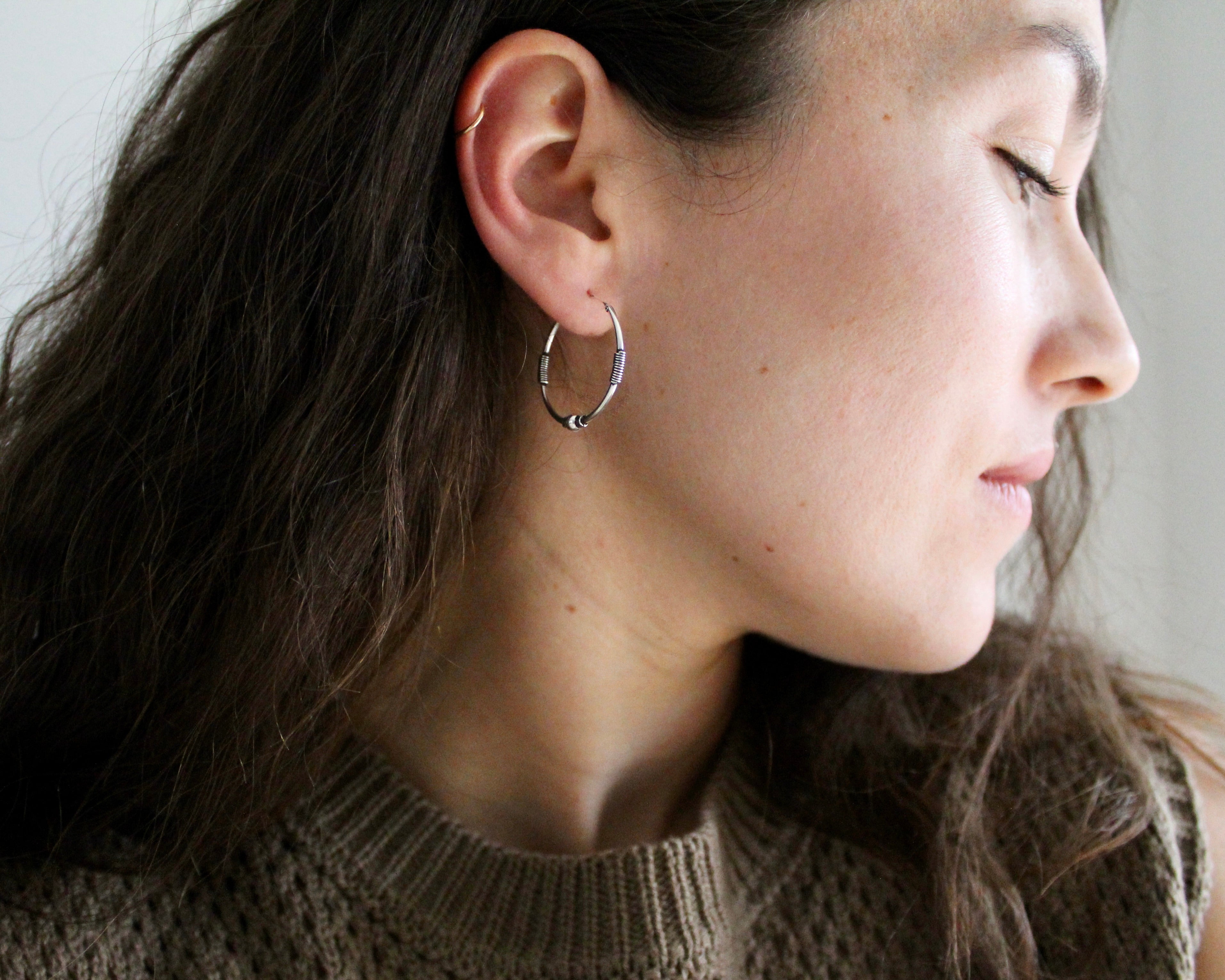 MINUIT, anneaux argent sterling.