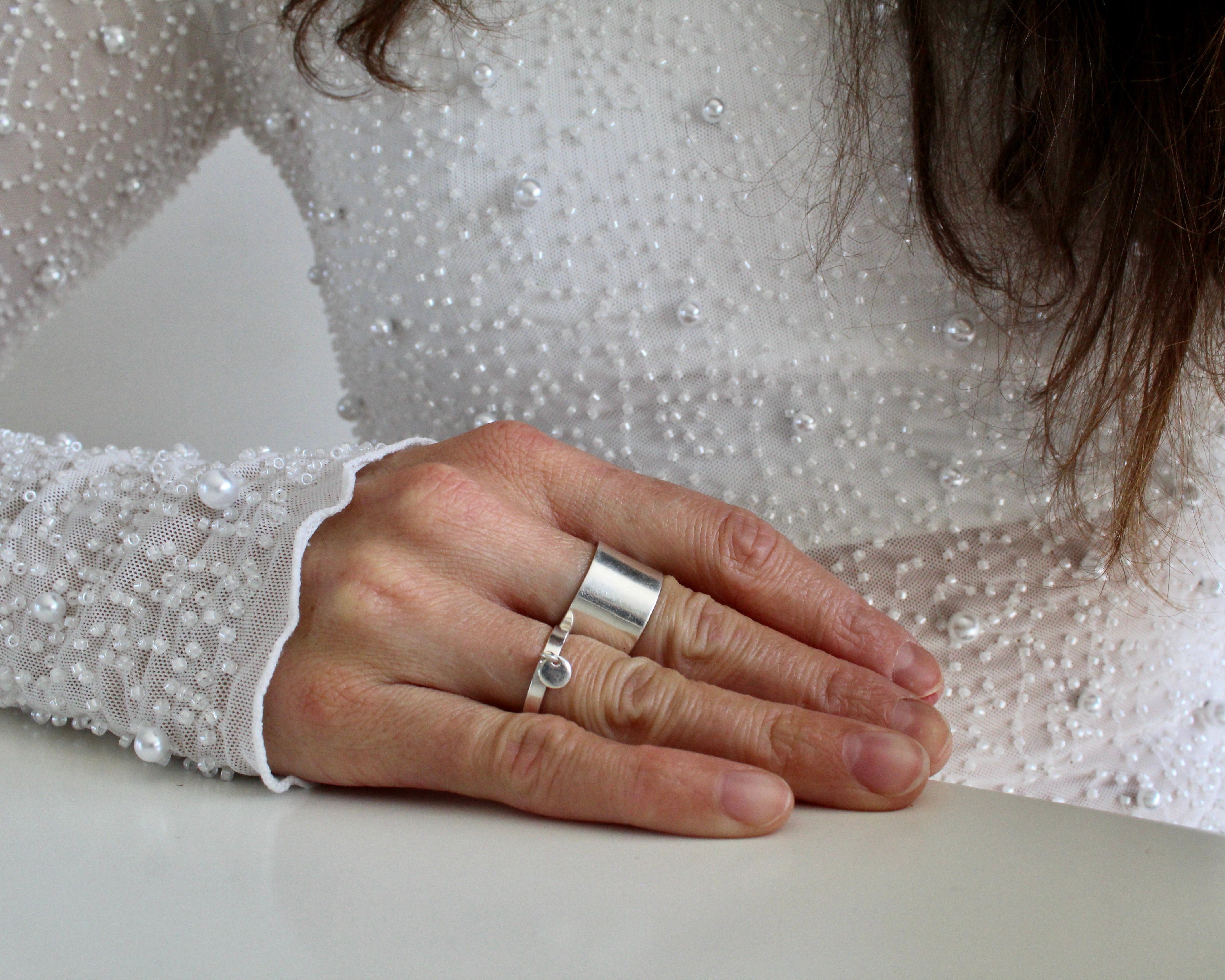 CASS, bague argent sterling.