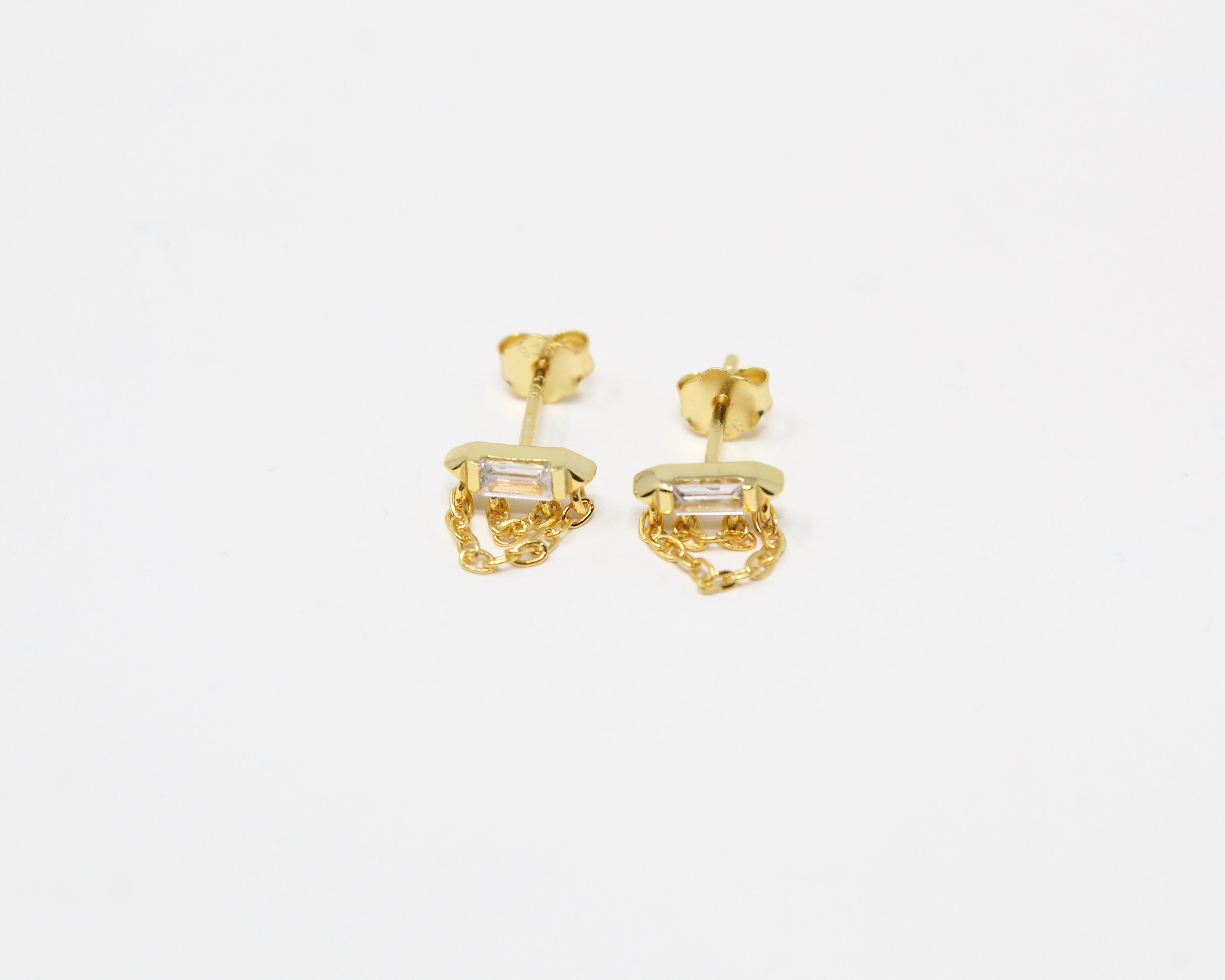 VARNA, boucle d'oreille or vermeil. Argent sterling plaqué or.