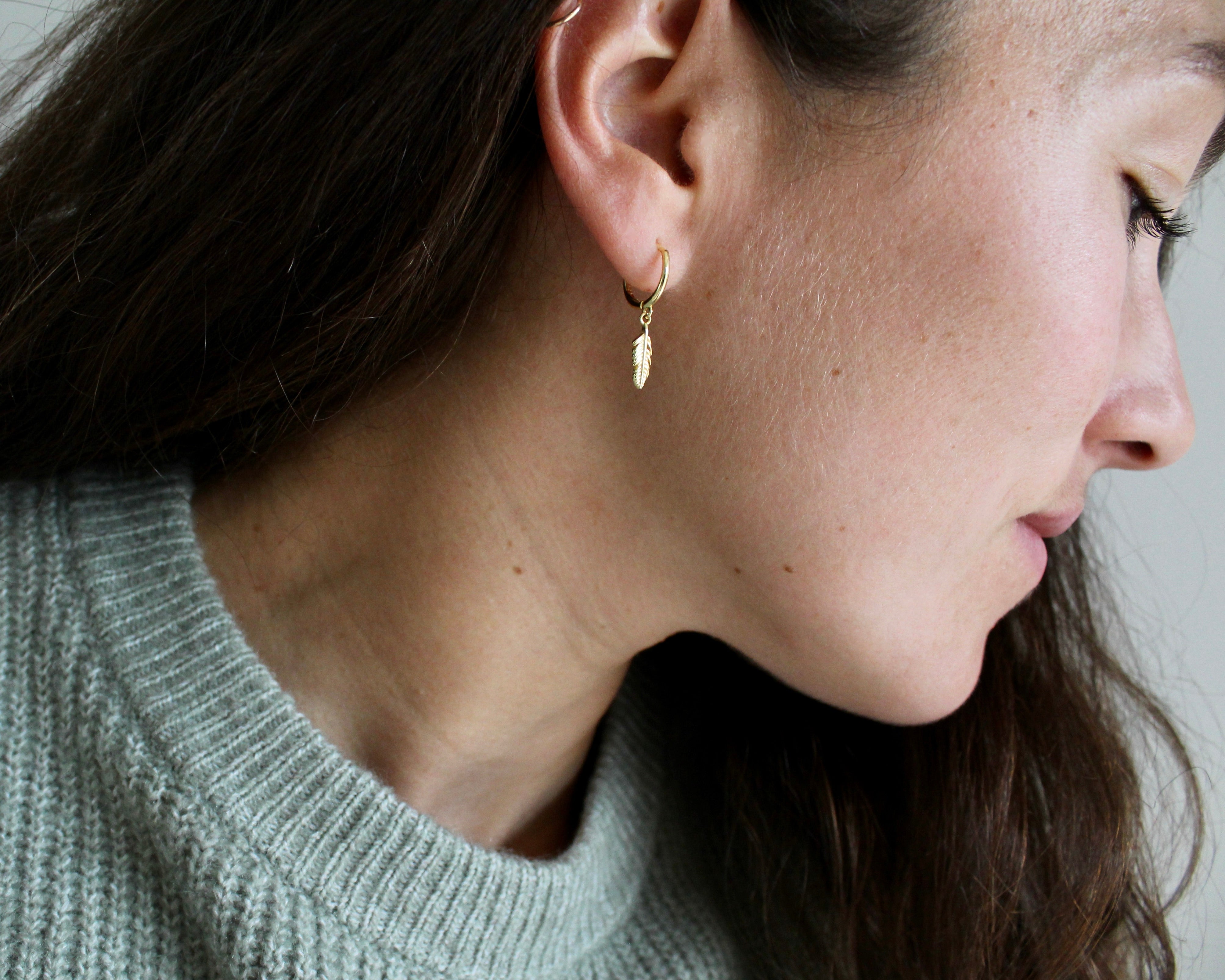 PLUME-Gold, or vermeil. Argent sterling & or 14K.