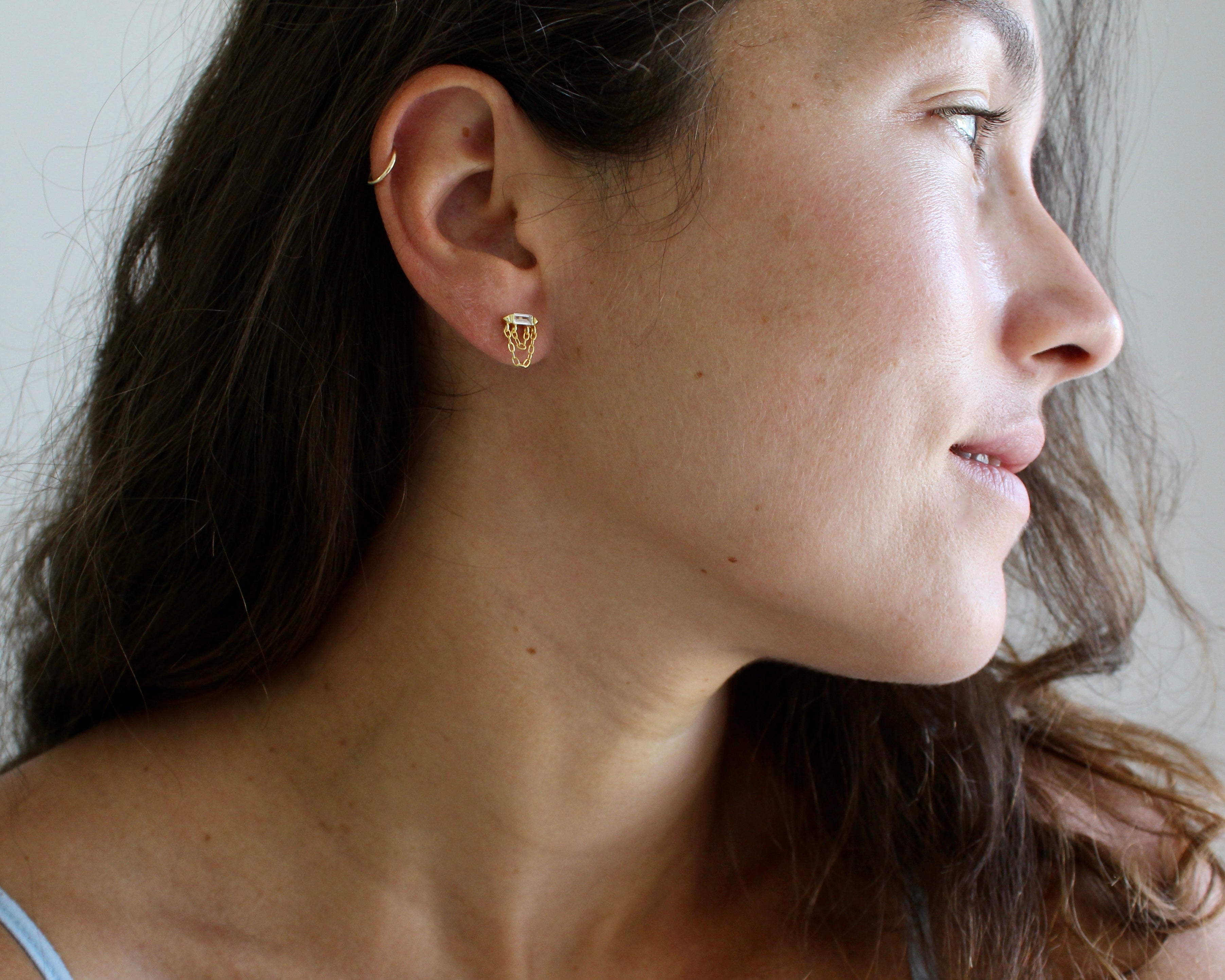 VARNA, boucle d'oreille or vermeil. Argent sterling plaqué or.