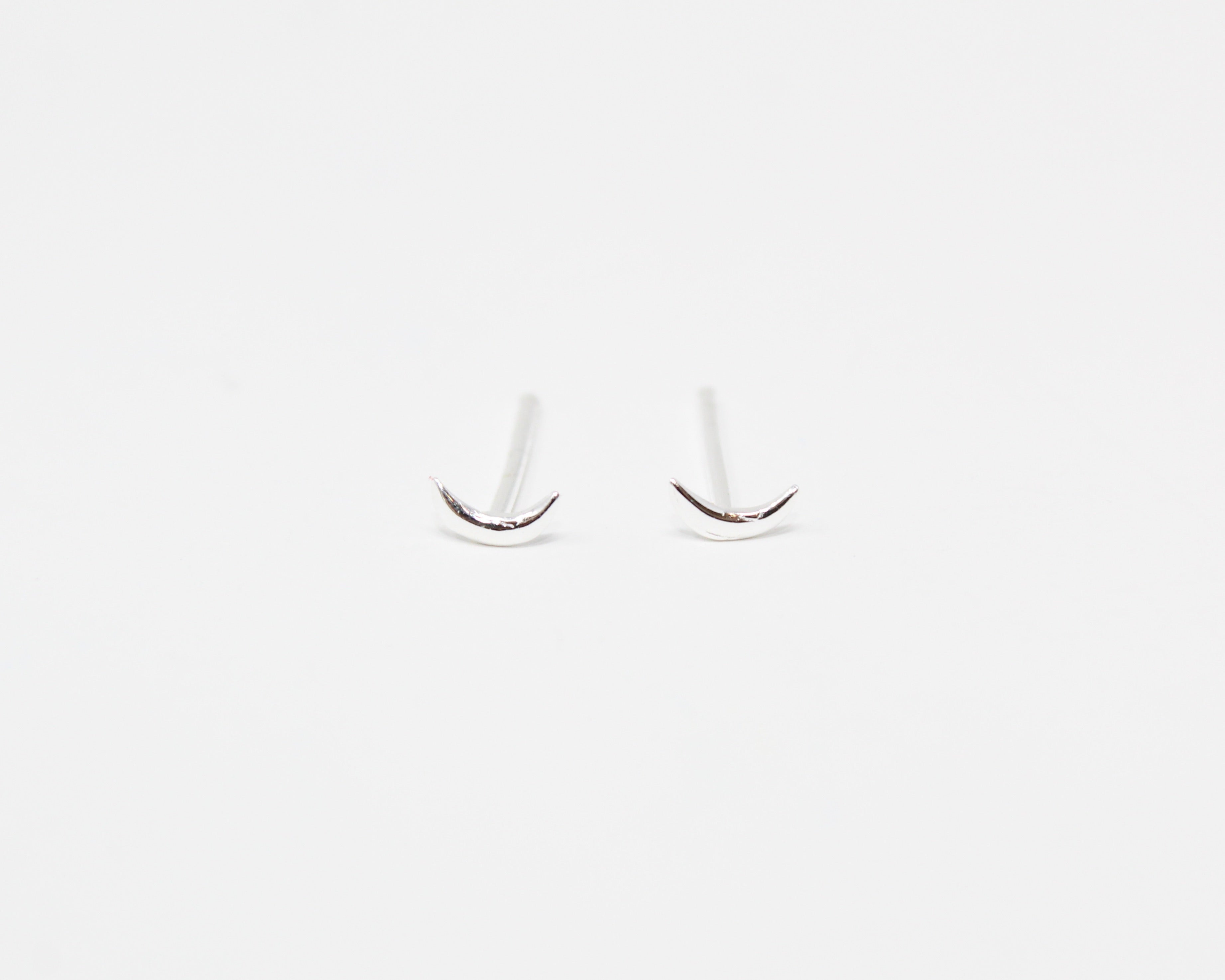 LUNE, boucles d'oreilles argent sterling.