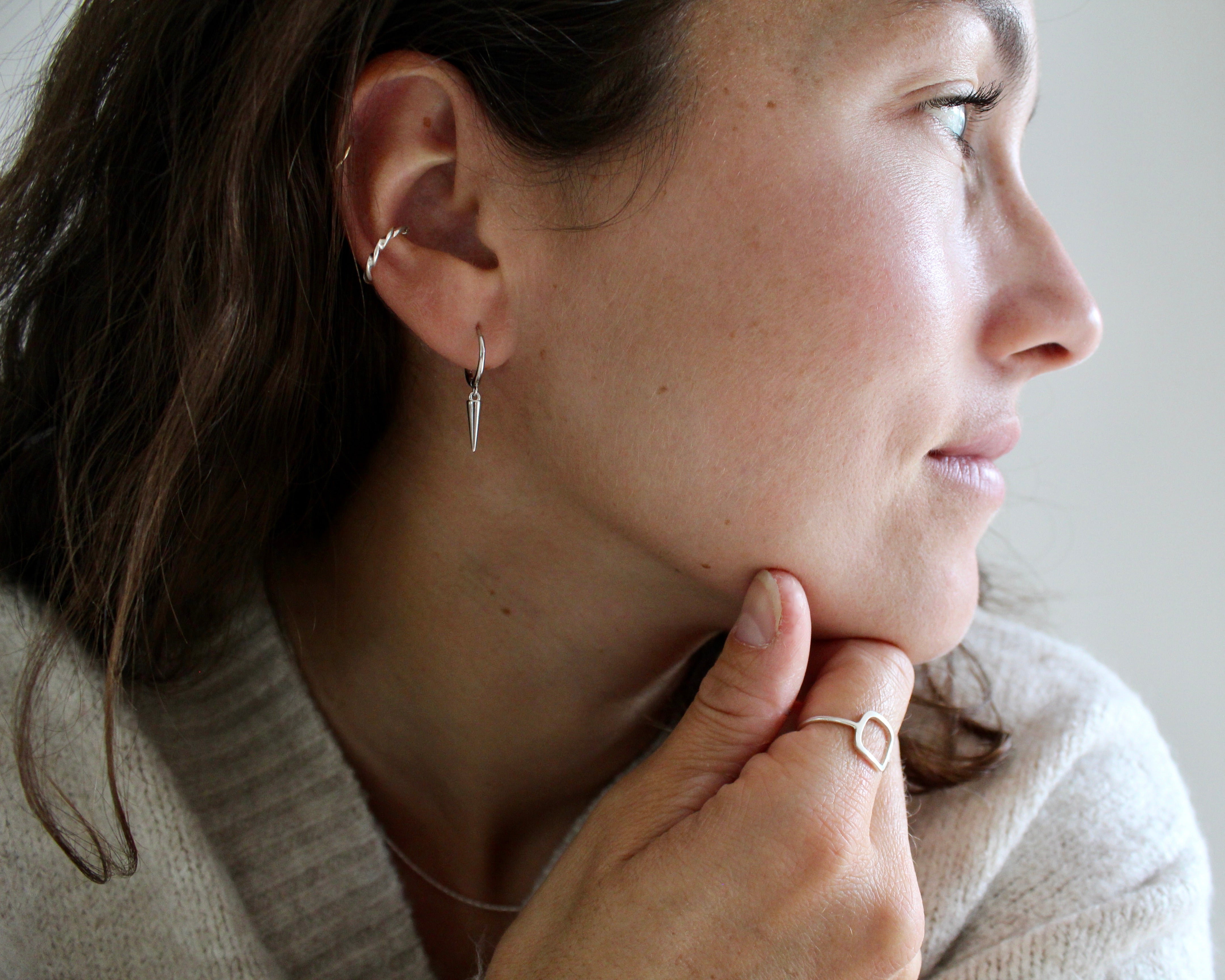 KARINE, boucle d'oreille argent sterling.