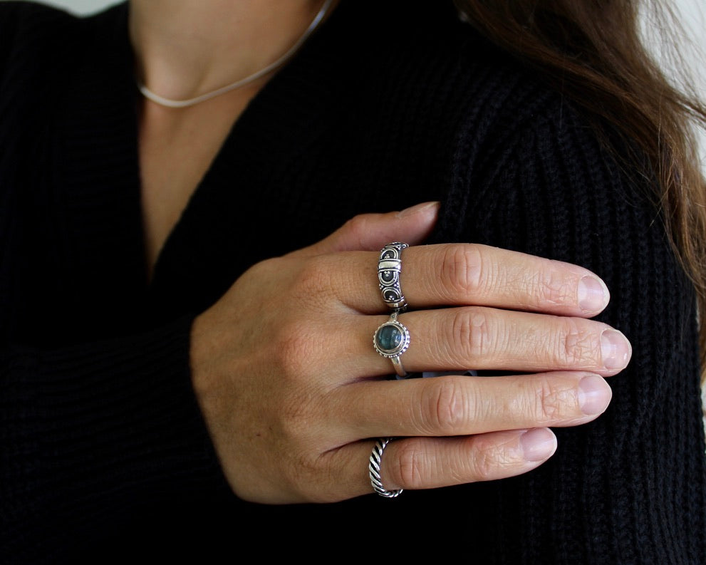 TORE, bague argent sterling.