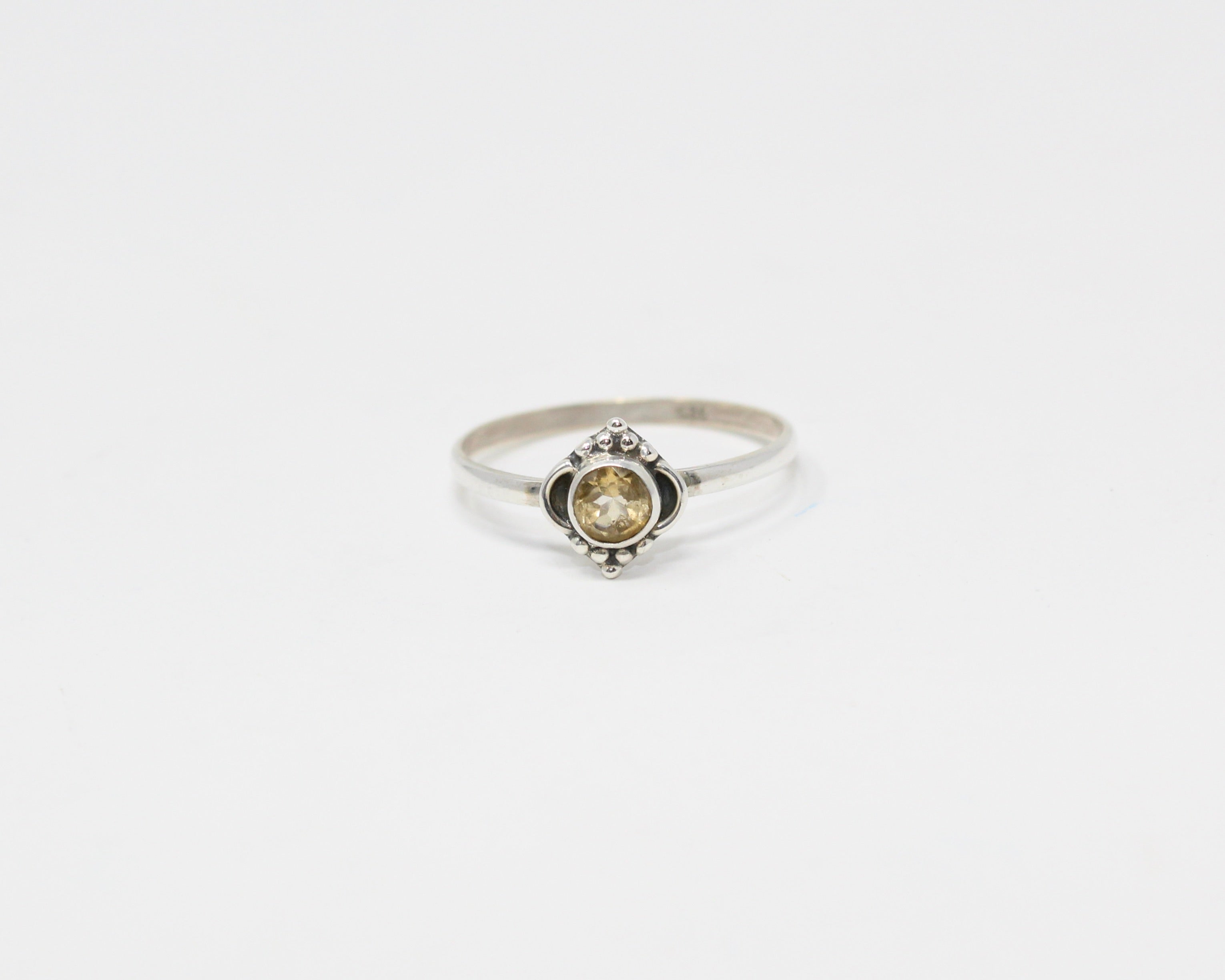 PAIX, bague argent sterling et pierre semi-précieuse, citrine.